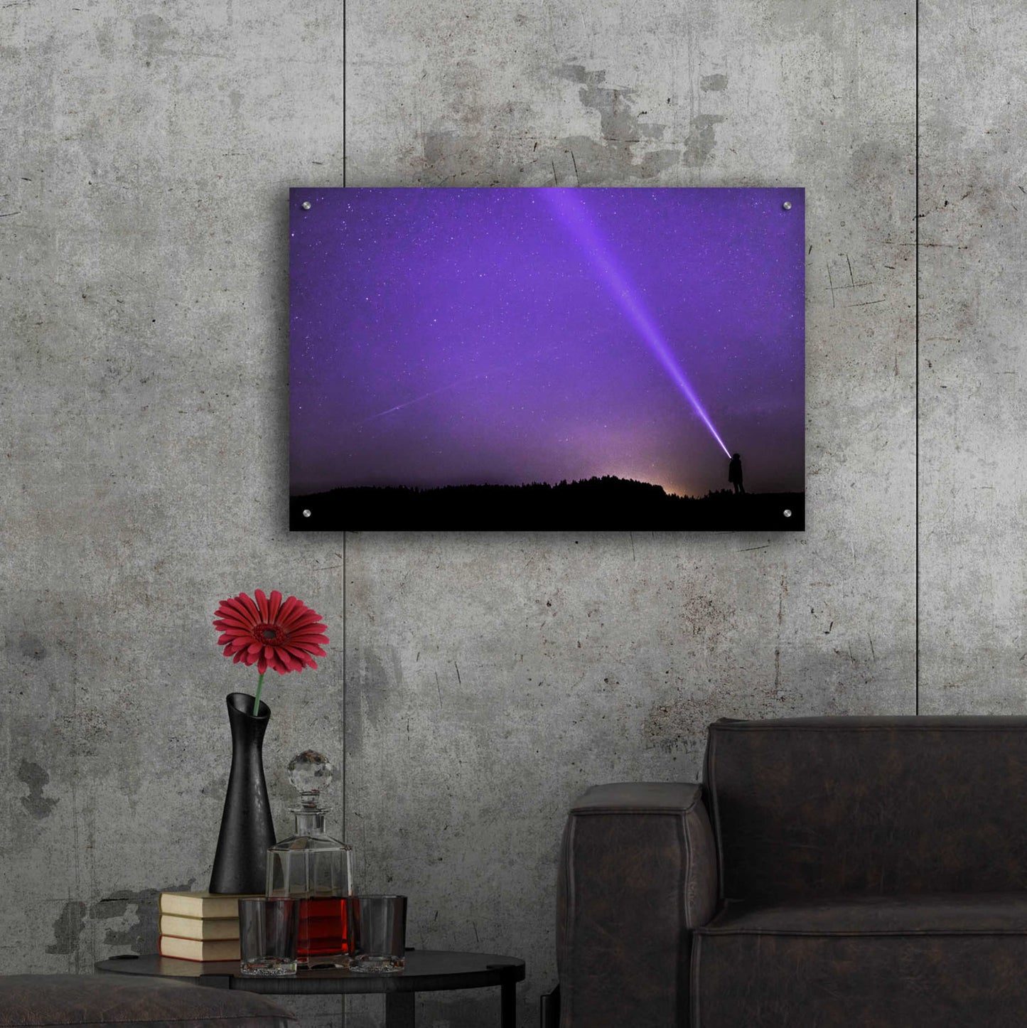 Epic Art 'Lavender Stars' by Unknown Artist, Acrylic Glass Wall Art,36x24