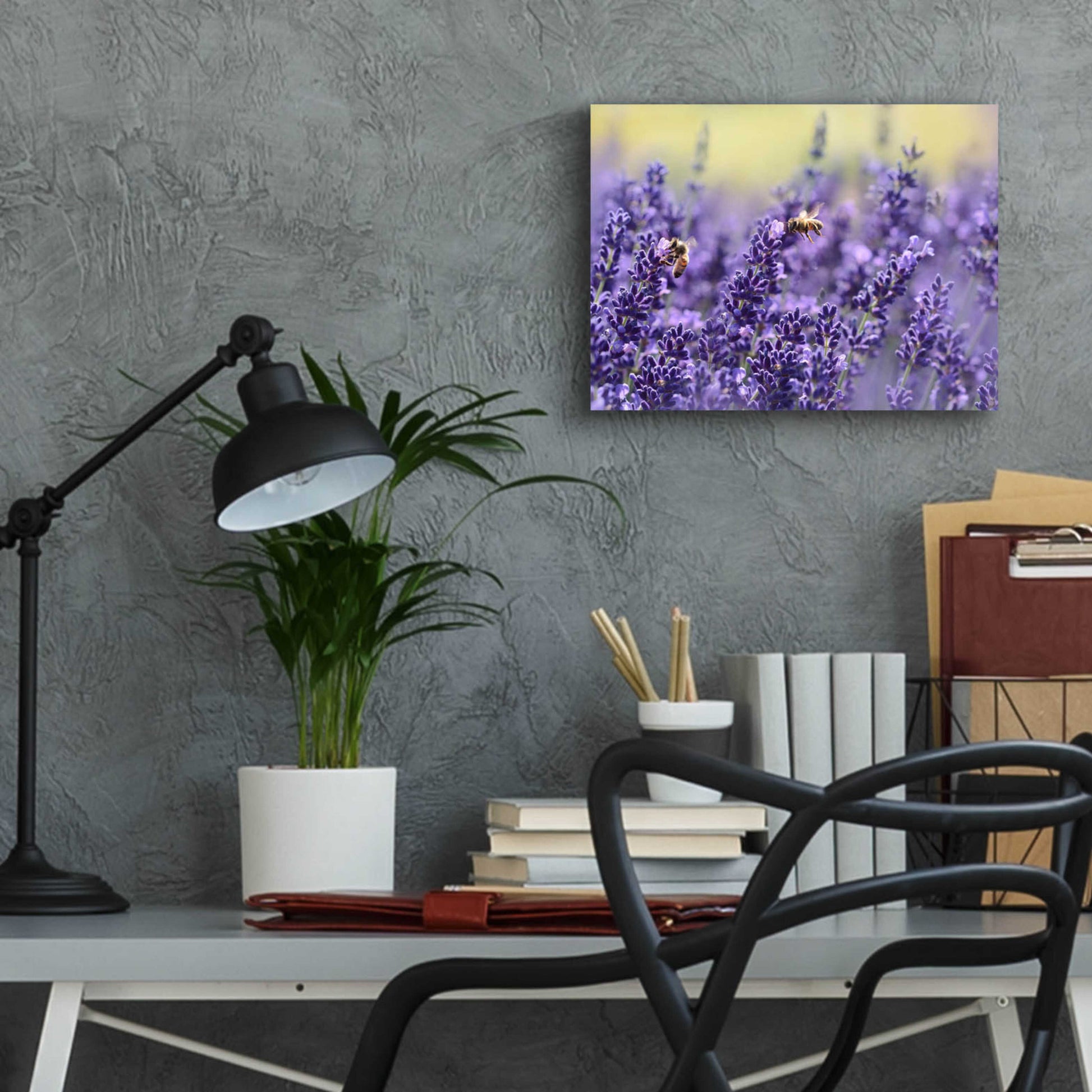 Epic Art 'Lavender Honey' by Unknown Artist, Acrylic Glass Wall Art,16x12