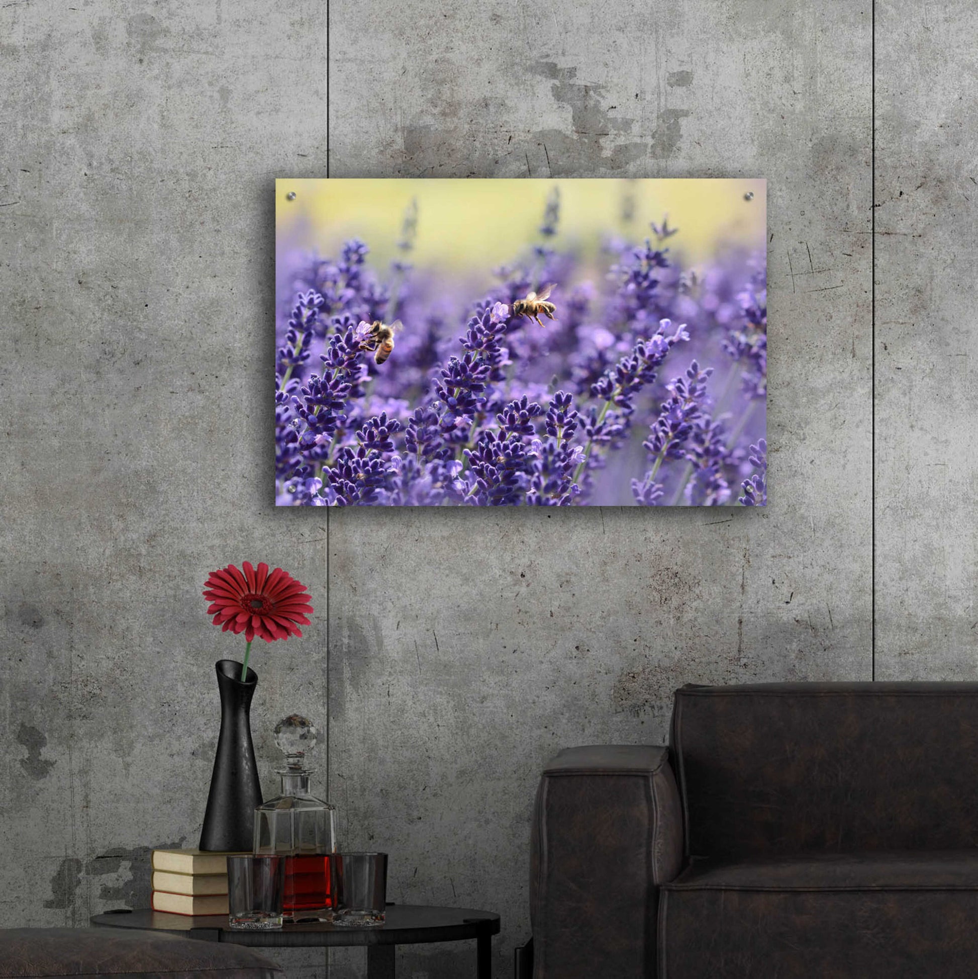 Epic Art 'Lavender Honey' by Unknown Artist, Acrylic Glass Wall Art,36x24