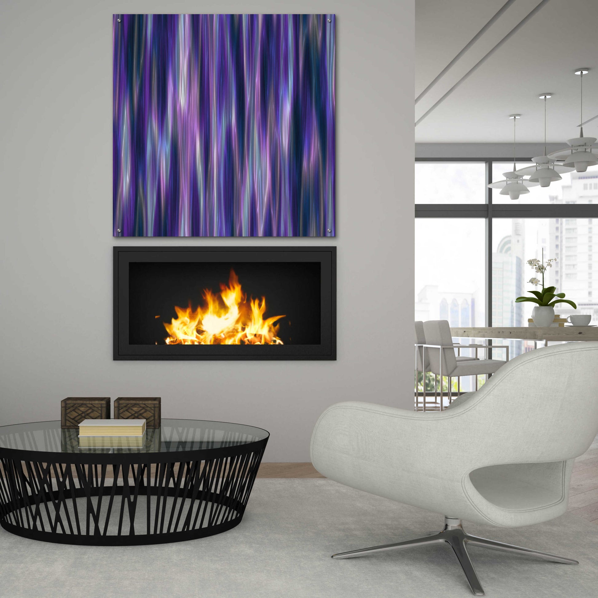 Epic Art 'Cyber Northern Lights' by Unknown Artist, Acrylic Glass Wall Art,36x36