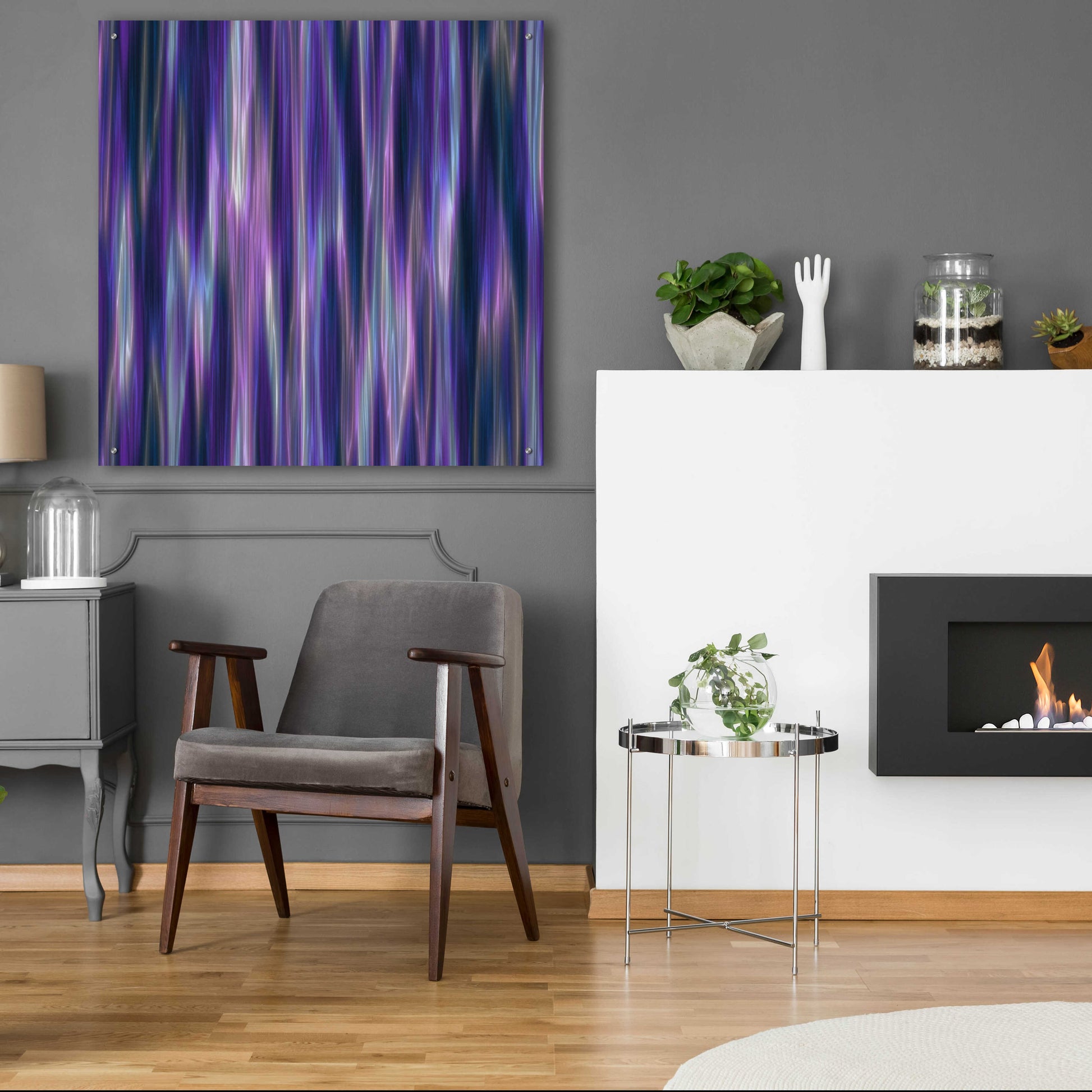 Epic Art 'Cyber Northern Lights' by Unknown Artist, Acrylic Glass Wall Art,36x36