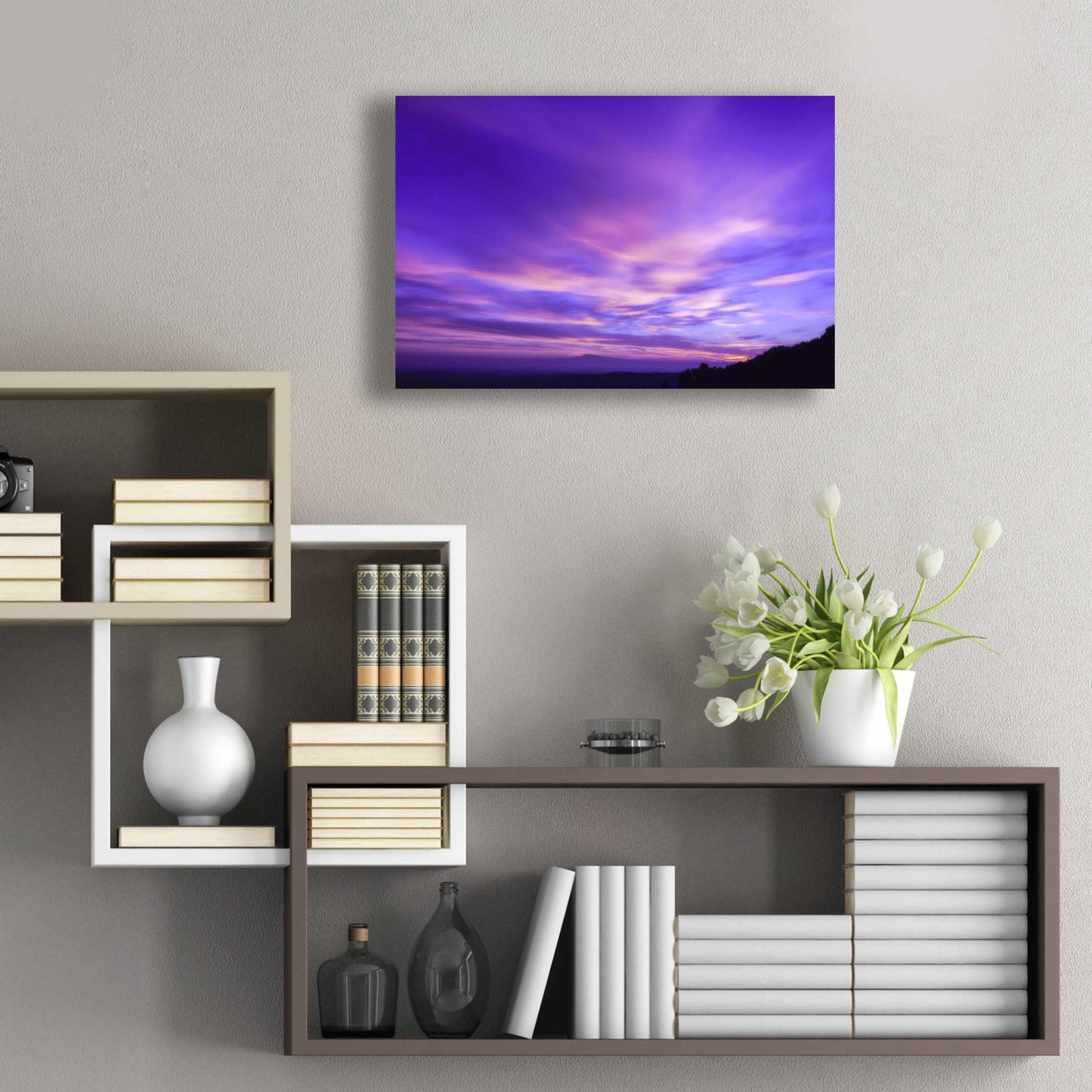 Epic Art 'Cotton Candy Sunrise' by Unknown Artist, Acrylic Glass Wall Art,24x16