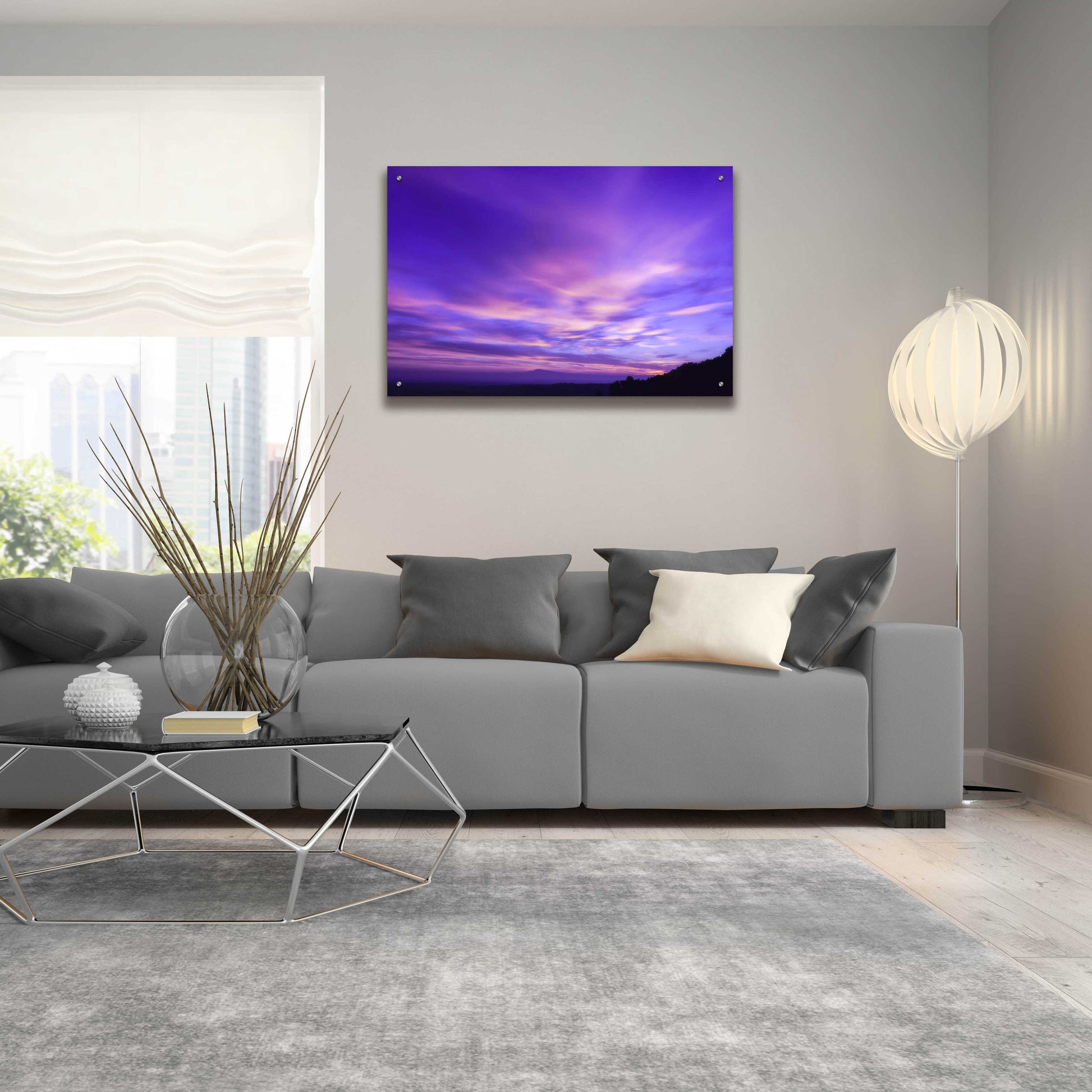 Epic Art 'Cotton Candy Sunrise' by Unknown Artist, Acrylic Glass Wall Art,36x24