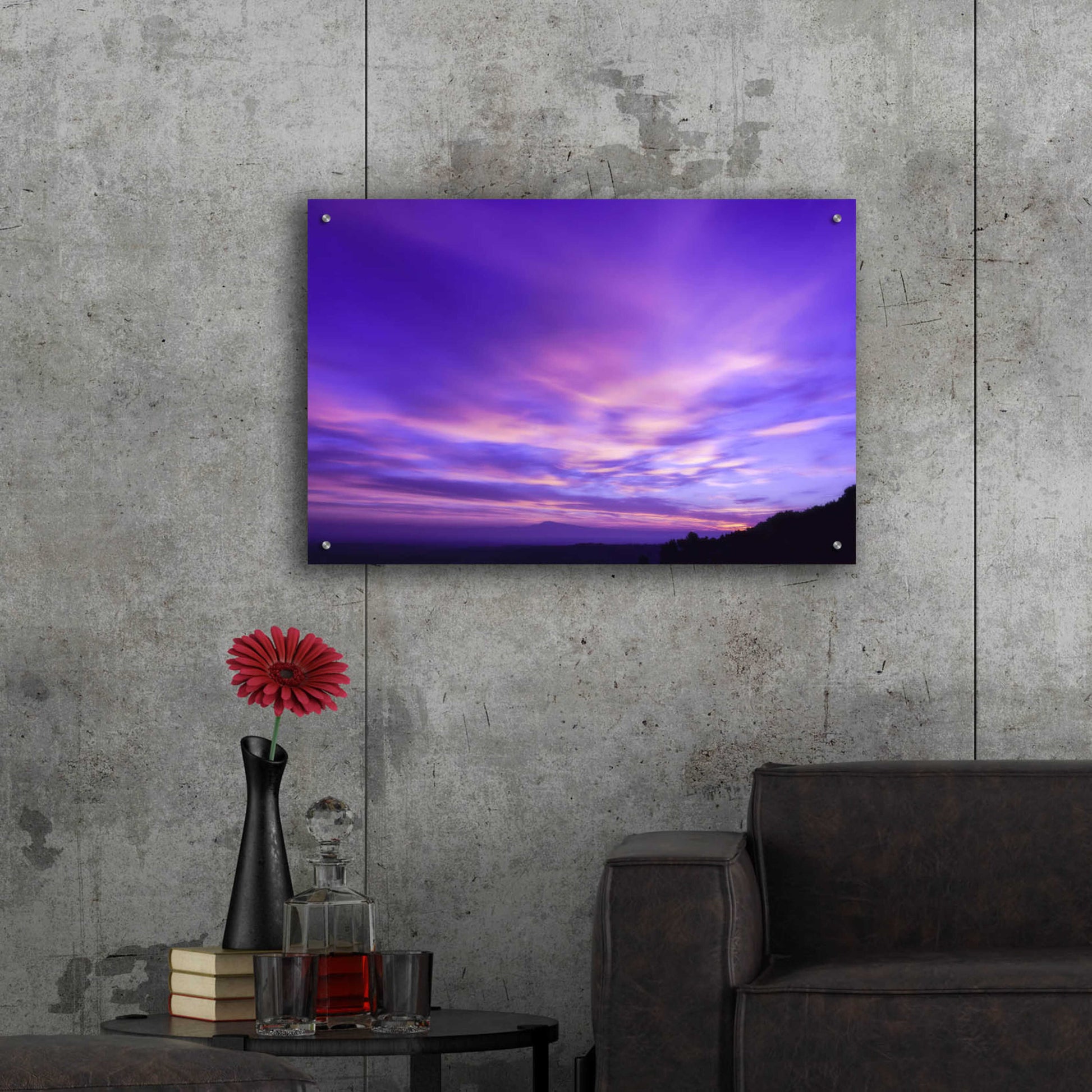 Epic Art 'Cotton Candy Sunrise' by Unknown Artist, Acrylic Glass Wall Art,36x24