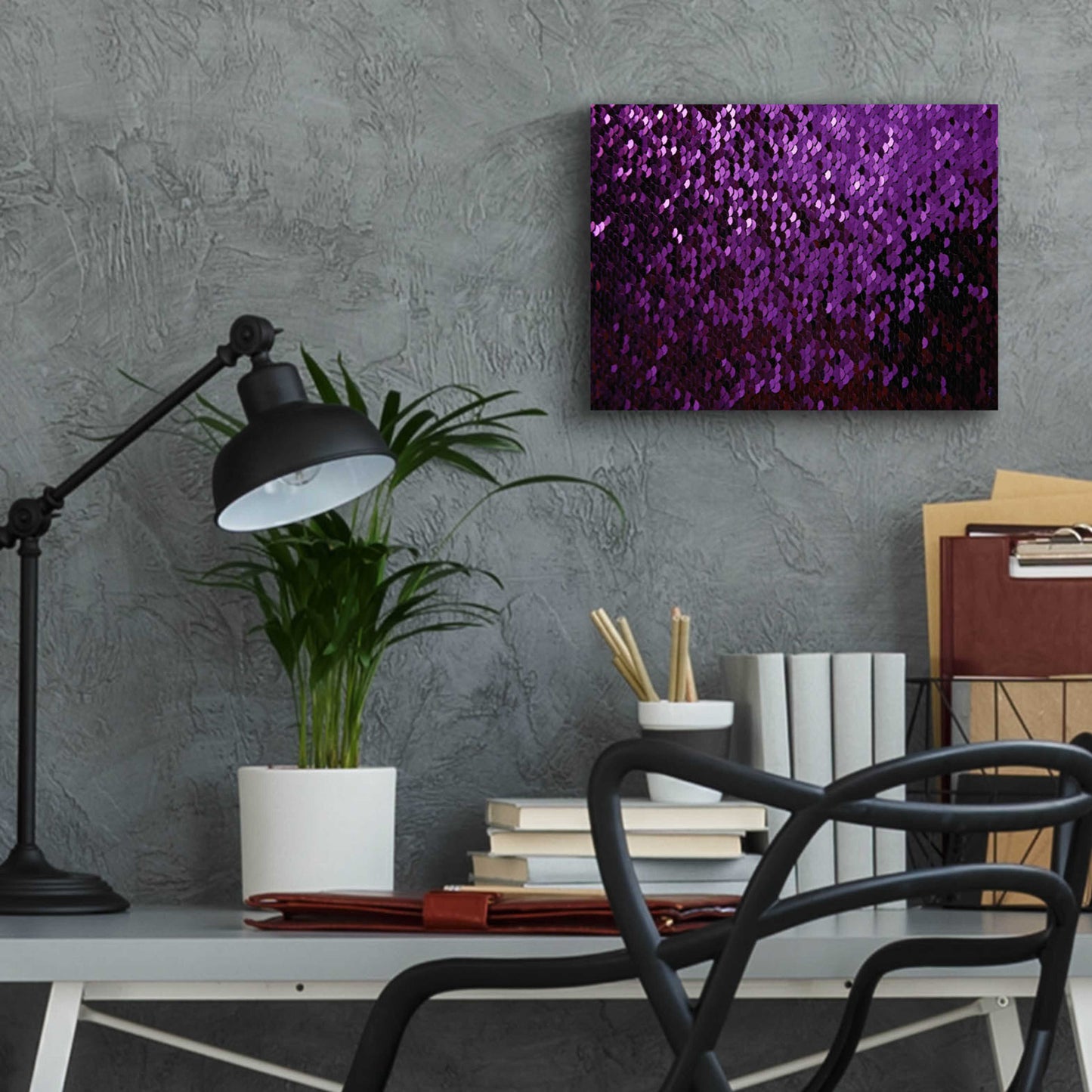 Epic Art 'Betta Sequins' by Unknown Artist, Acrylic Glass Wall Art,16x12