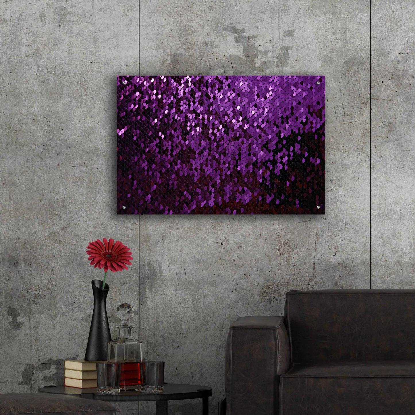 Epic Art 'Betta Sequins' by Unknown Artist, Acrylic Glass Wall Art,36x24