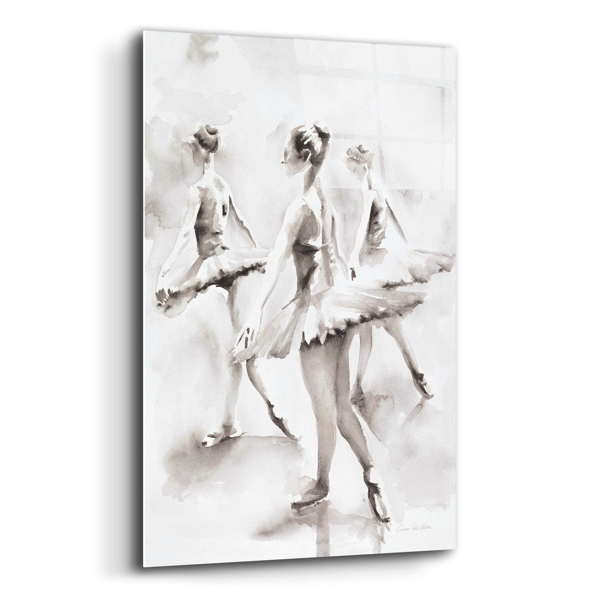 Epic Art 'Three Ballerinas' by Aimee Del Valle, Acrylic Glass Wall Art,12x16