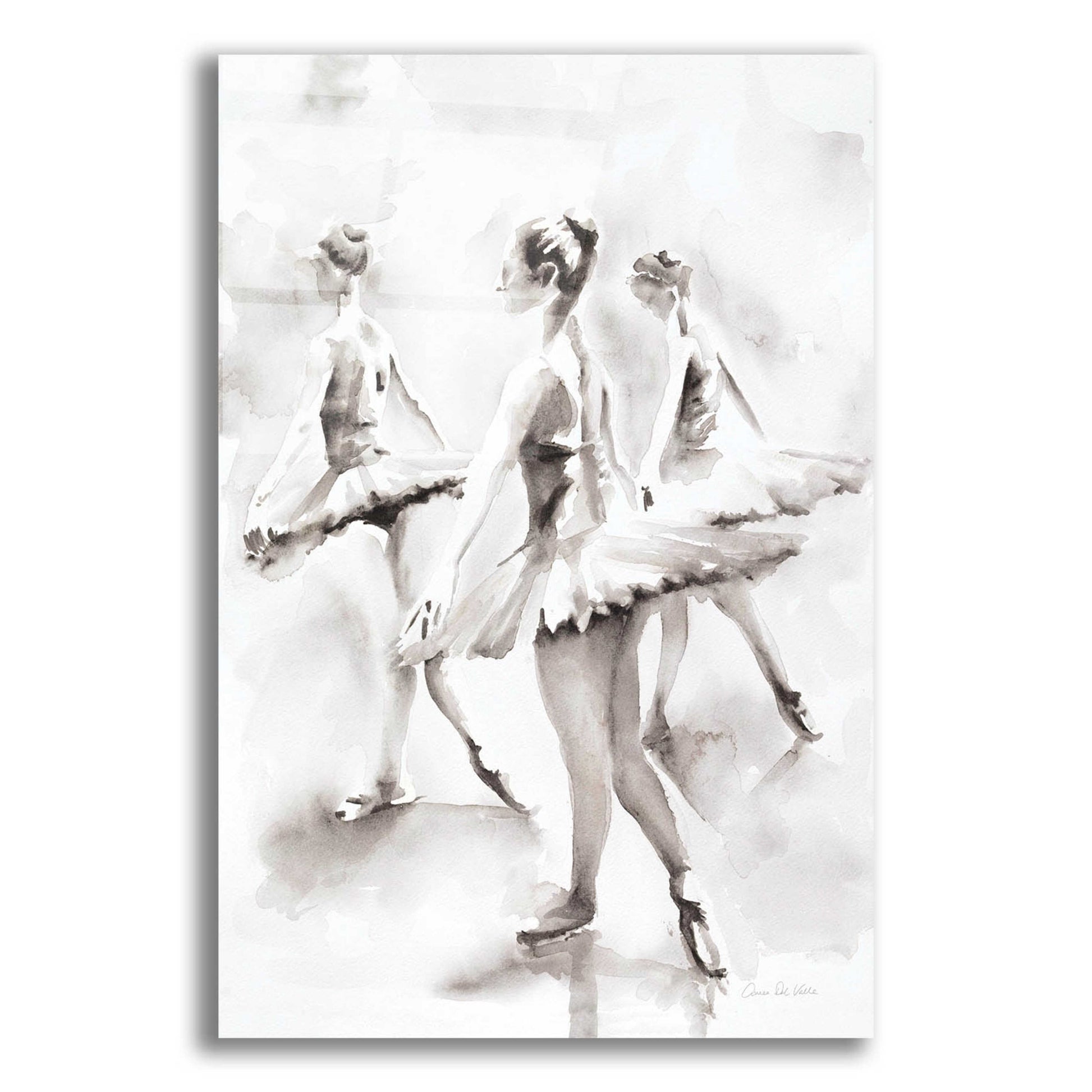 Epic Art 'Three Ballerinas' by Aimee Del Valle, Acrylic Glass Wall Art,12x16