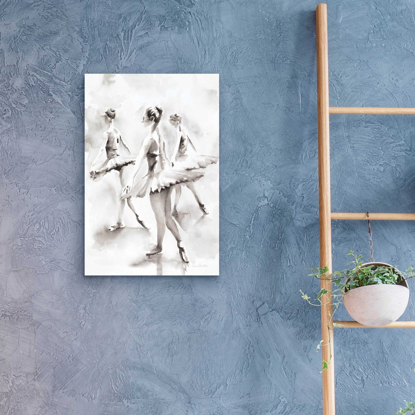 Epic Art 'Three Ballerinas' by Aimee Del Valle, Acrylic Glass Wall Art,16x24