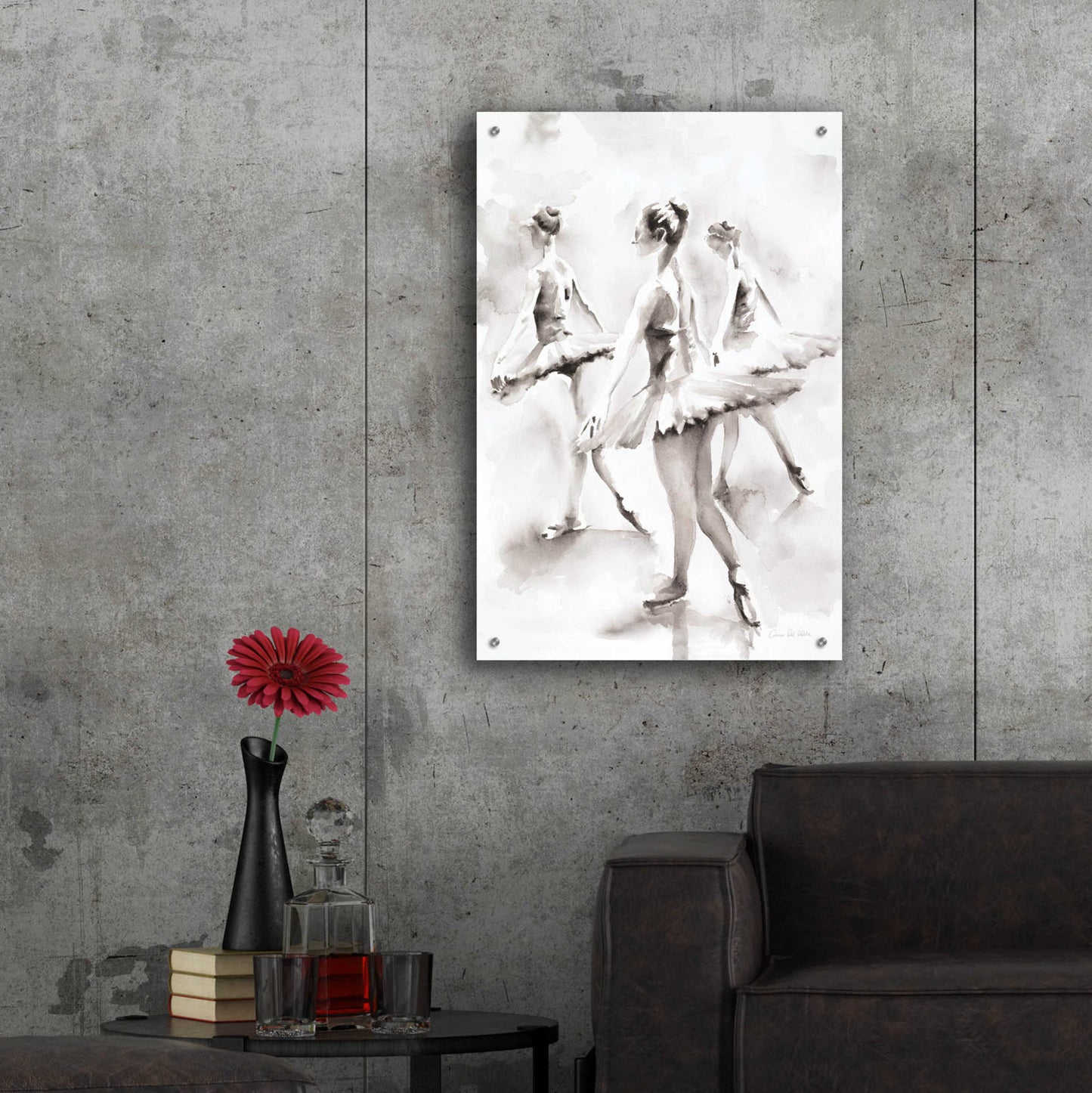 Epic Art 'Three Ballerinas' by Aimee Del Valle, Acrylic Glass Wall Art,24x36