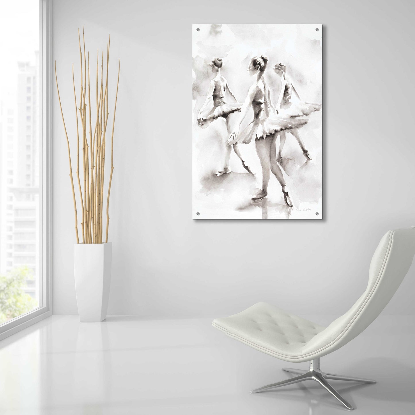 Epic Art 'Three Ballerinas' by Aimee Del Valle, Acrylic Glass Wall Art,24x36