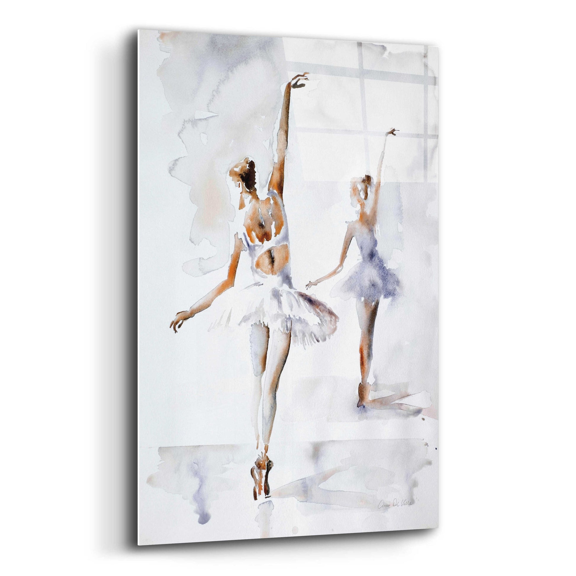 Epic Art 'Ballerina In Blue' by Aimee Del Valle, Acrylic Glass Wall Art,12x16