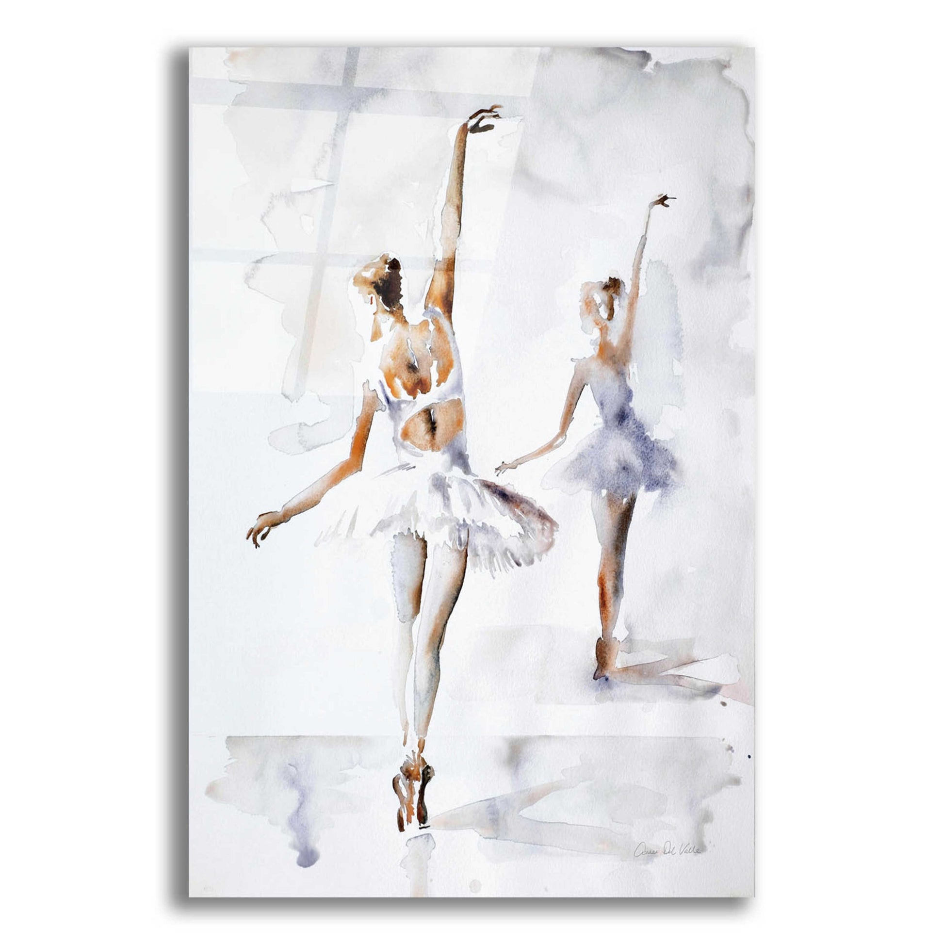 Epic Art 'Ballerina In Blue' by Aimee Del Valle, Acrylic Glass Wall Art,12x16