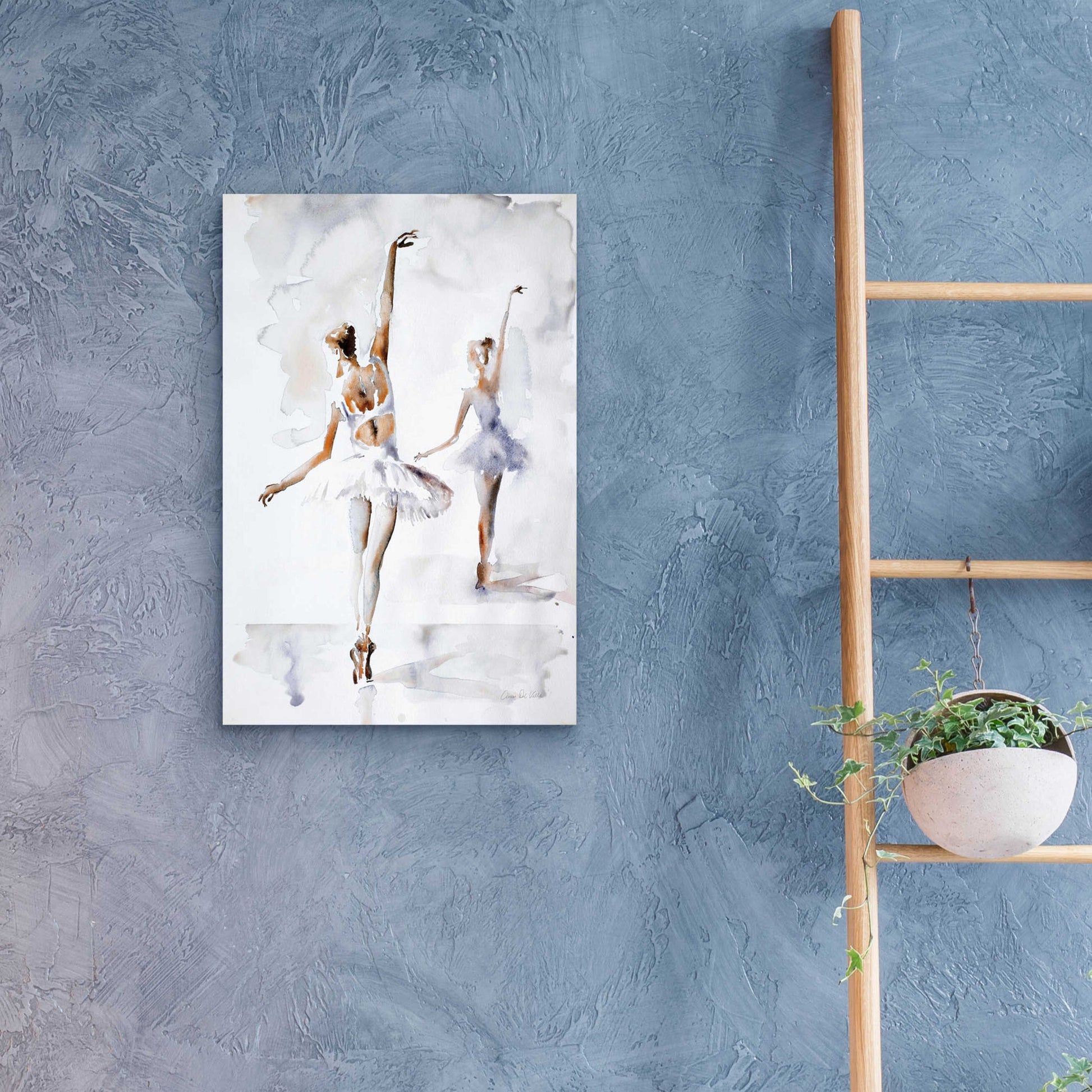 Epic Art 'Ballerina In Blue' by Aimee Del Valle, Acrylic Glass Wall Art,16x24