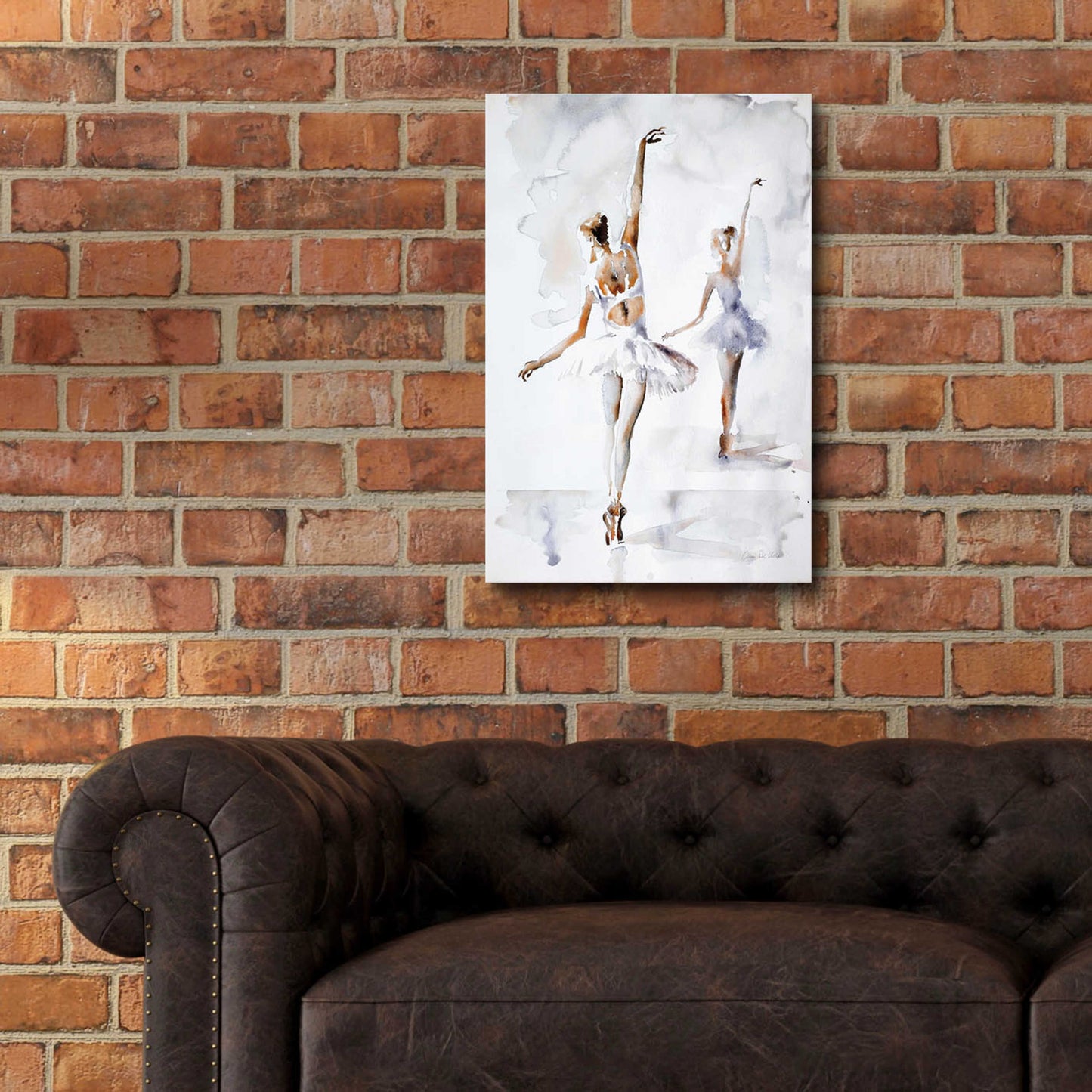 Epic Art 'Ballerina In Blue' by Aimee Del Valle, Acrylic Glass Wall Art,16x24