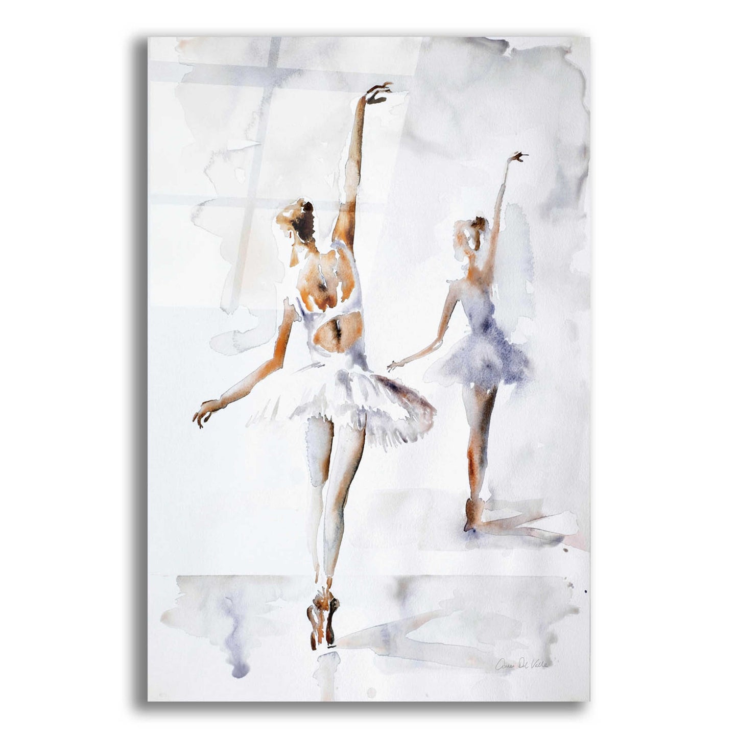 Epic Art 'Ballerina In Blue' by Aimee Del Valle, Acrylic Glass Wall Art,16x24