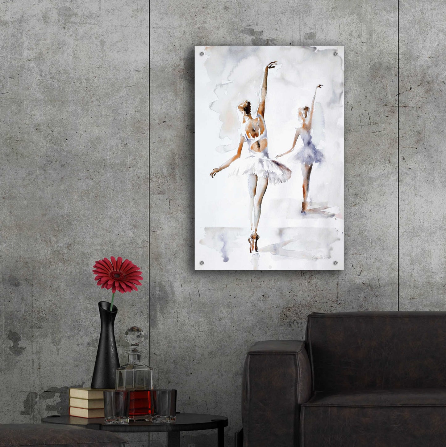 Epic Art 'Ballerina In Blue' by Aimee Del Valle, Acrylic Glass Wall Art,24x36