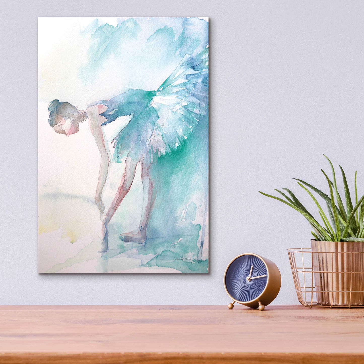 Epic Art 'Pointe Shoes' by Aimee Del Valle, Acrylic Glass Wall Art,12x16