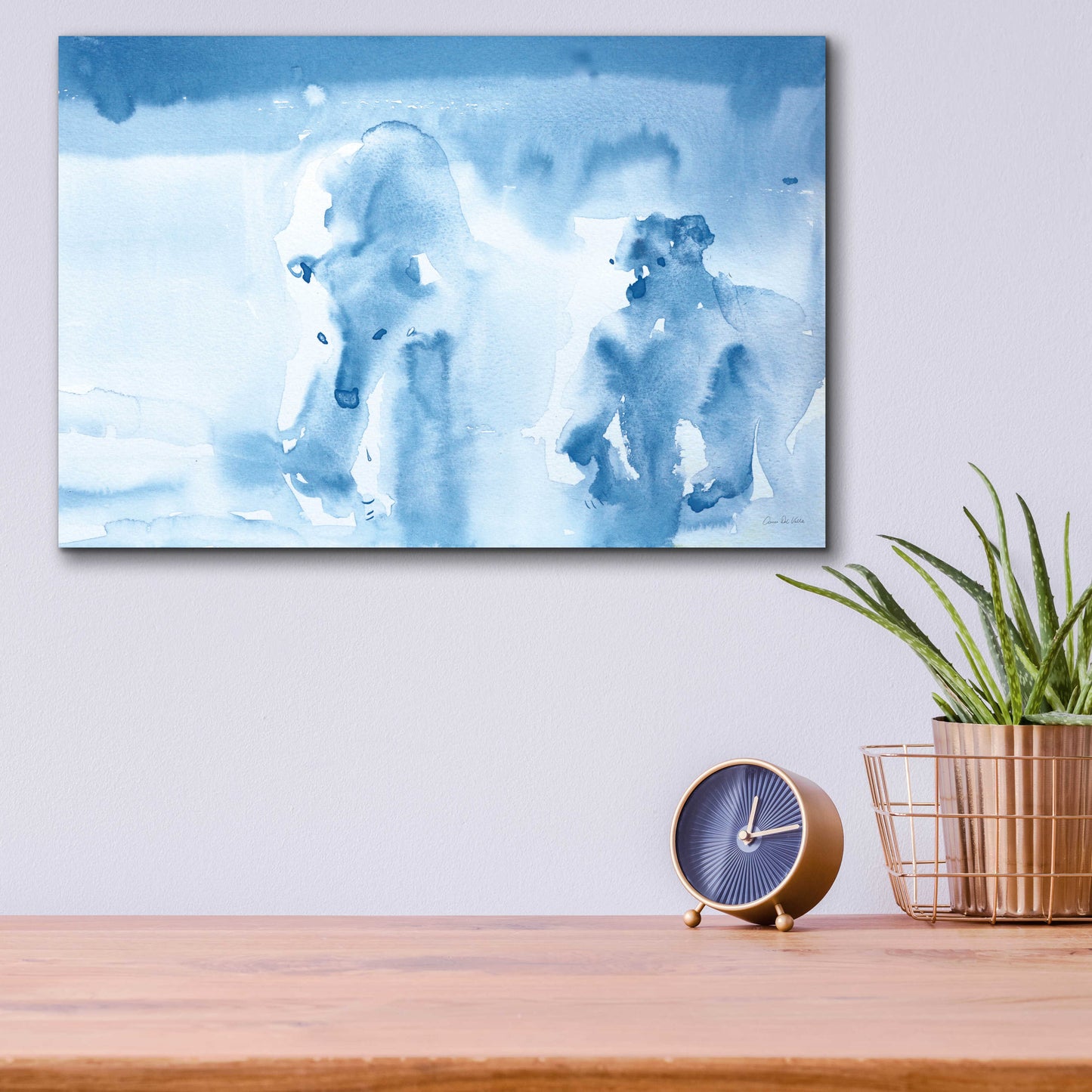 Epic Art 'Ice Bears' by Aimee Del Valle, Acrylic Glass Wall Art,16x12