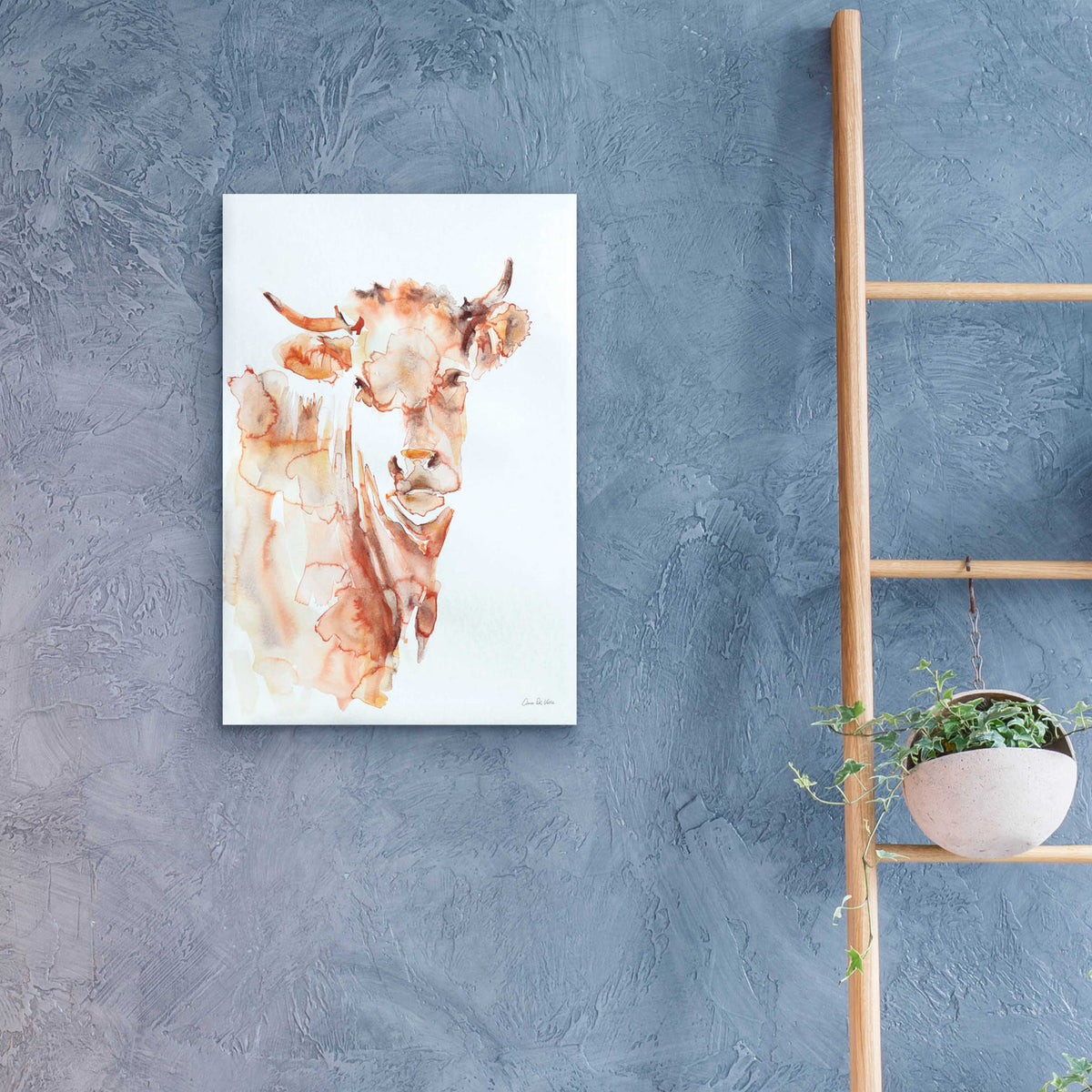 Village Cow by Alan Majchrowicz - 16x24 acrylic wall art in a room