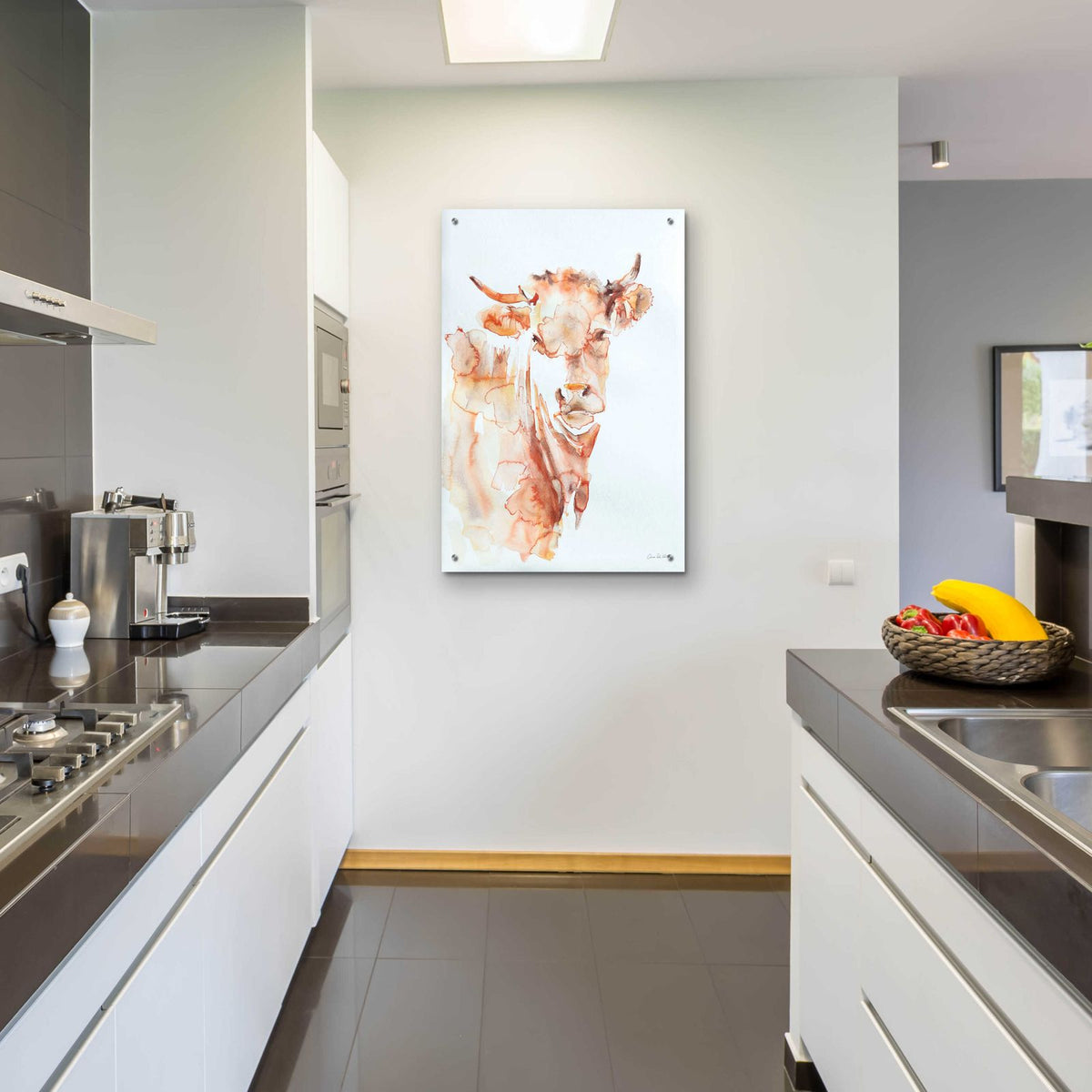 Village Cow by Alan Majchrowicz - 24x36 acrylic wall art in a room