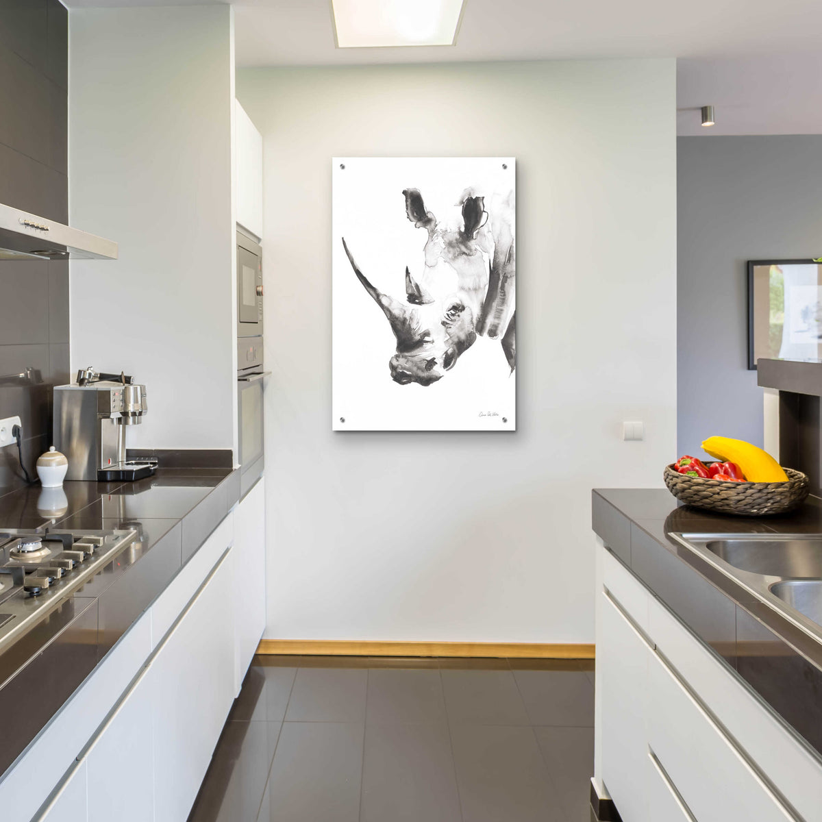 Rhino Gray by Alan Majchrowicz - 24x36 acrylic wall art in a room