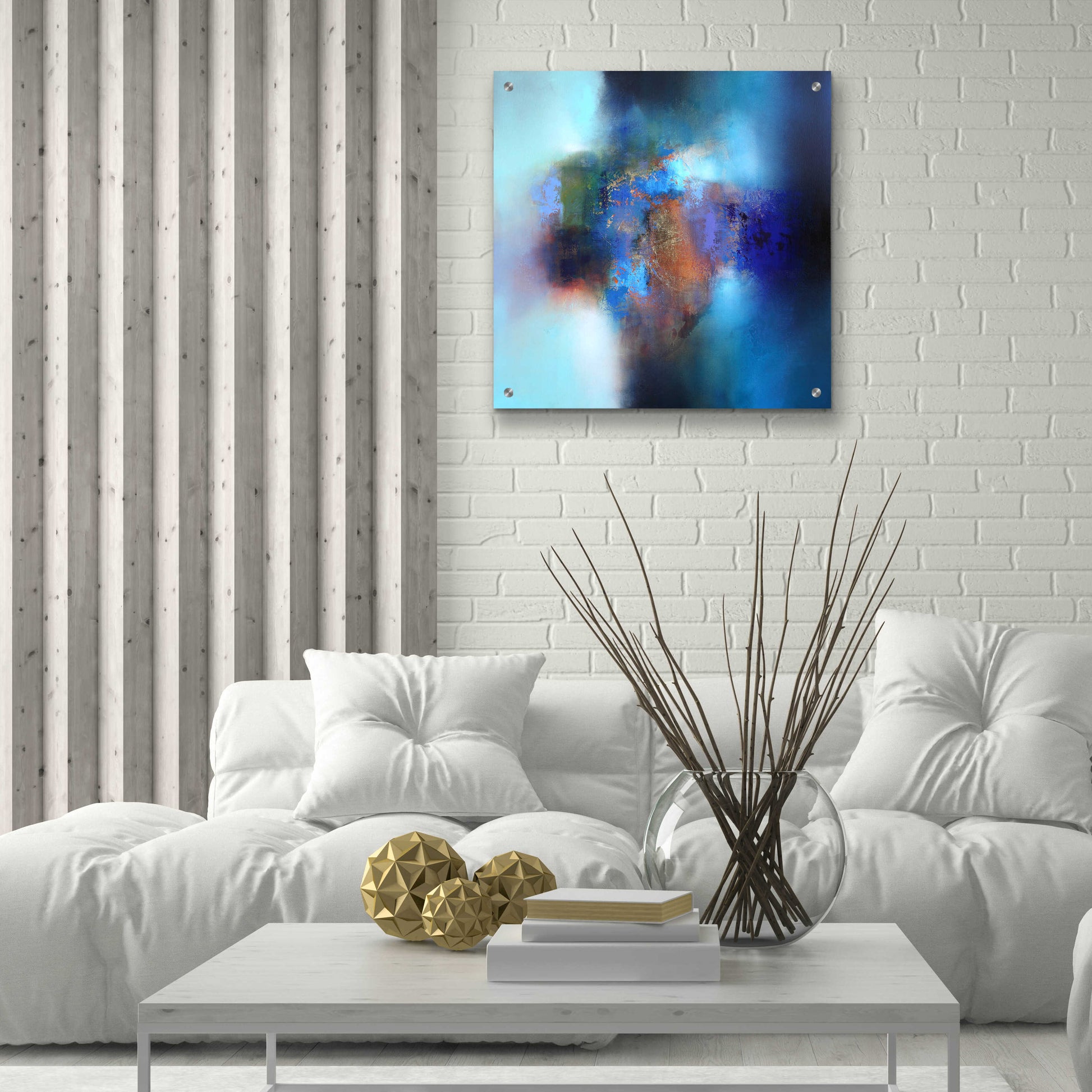 Epic Art 'September blue' by Eelco Maan, Acrylic Glass Wall Art,24x24