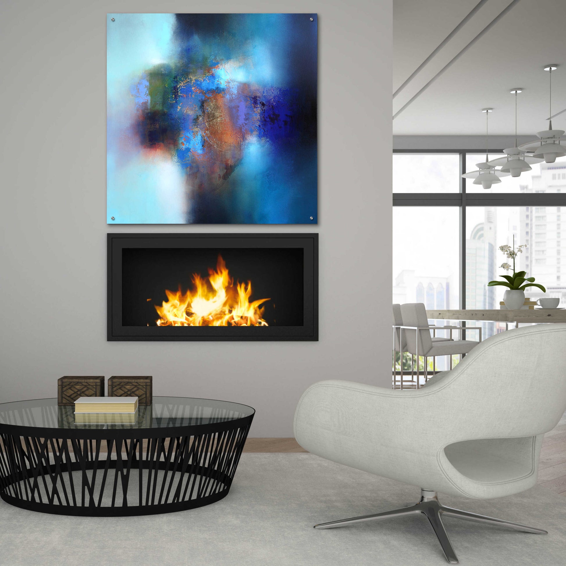 Epic Art 'September blue' by Eelco Maan, Acrylic Glass Wall Art,36x36