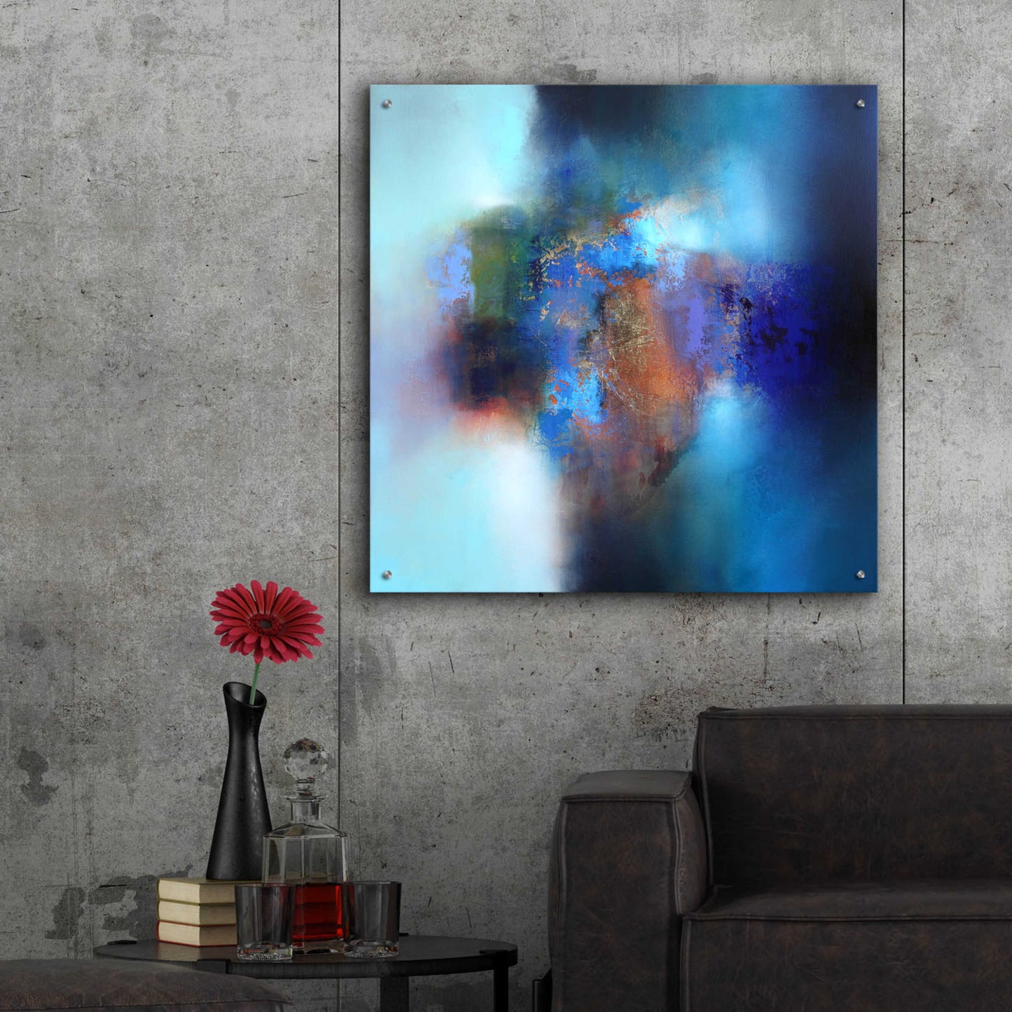 Epic Art 'September blue' by Eelco Maan, Acrylic Glass Wall Art,36x36