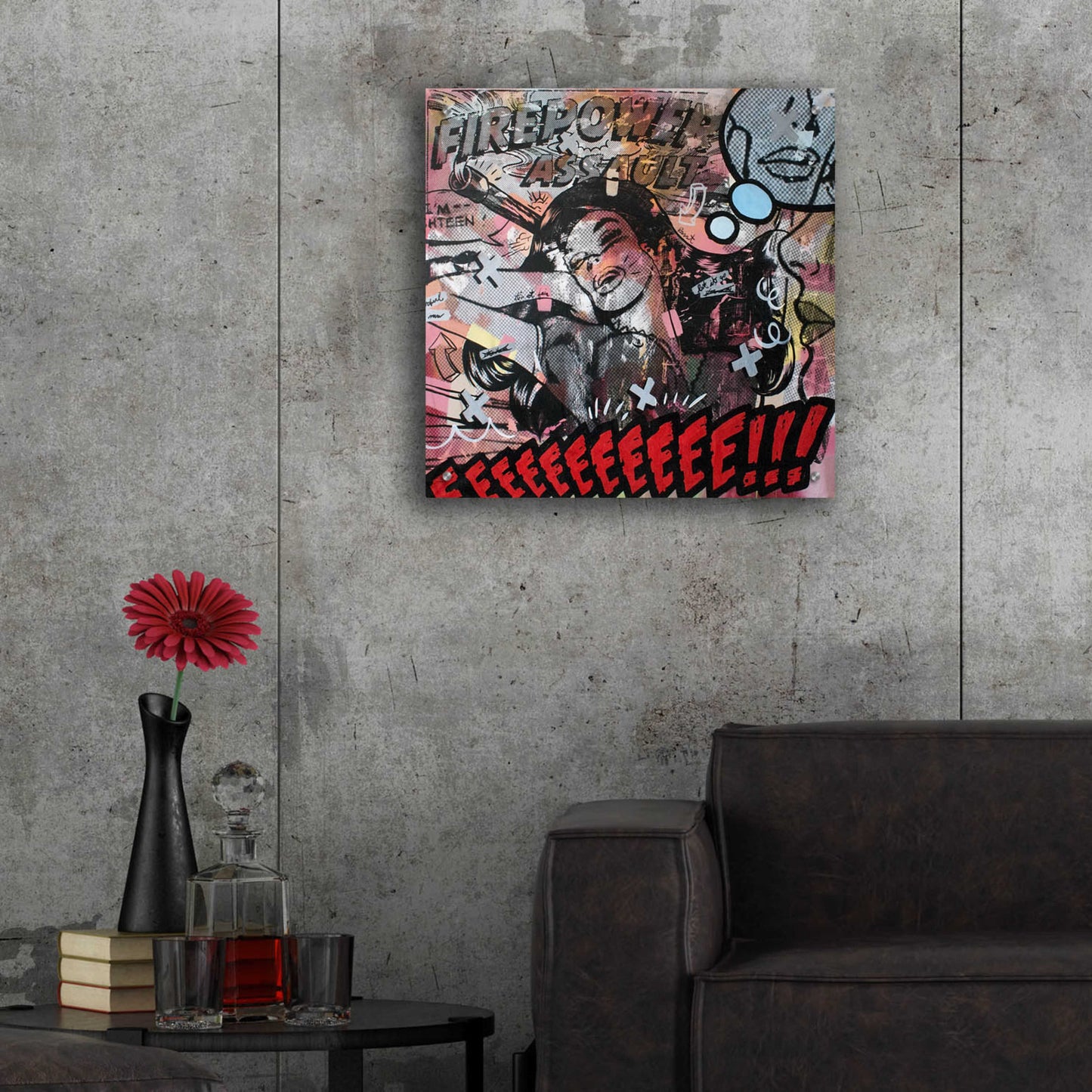 Epic Art 'Firepower Assault' by Dan Monteavaro, Acrylic Glass Wall Art,24x24