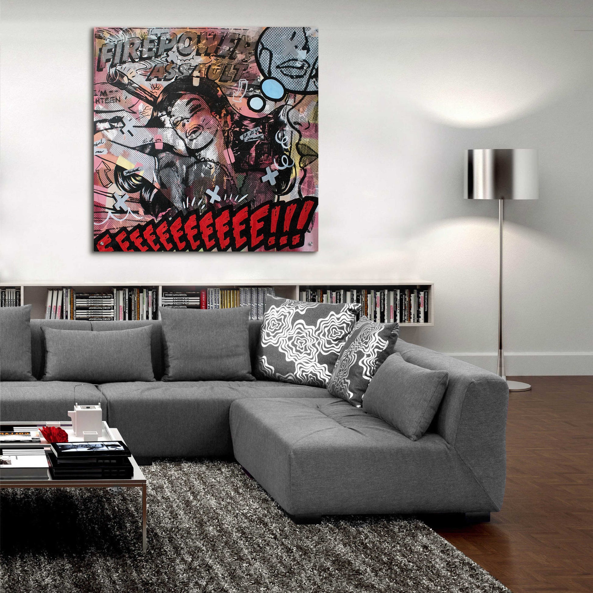 Epic Art 'Firepower Assault' by Dan Monteavaro, Acrylic Glass Wall Art,36x36