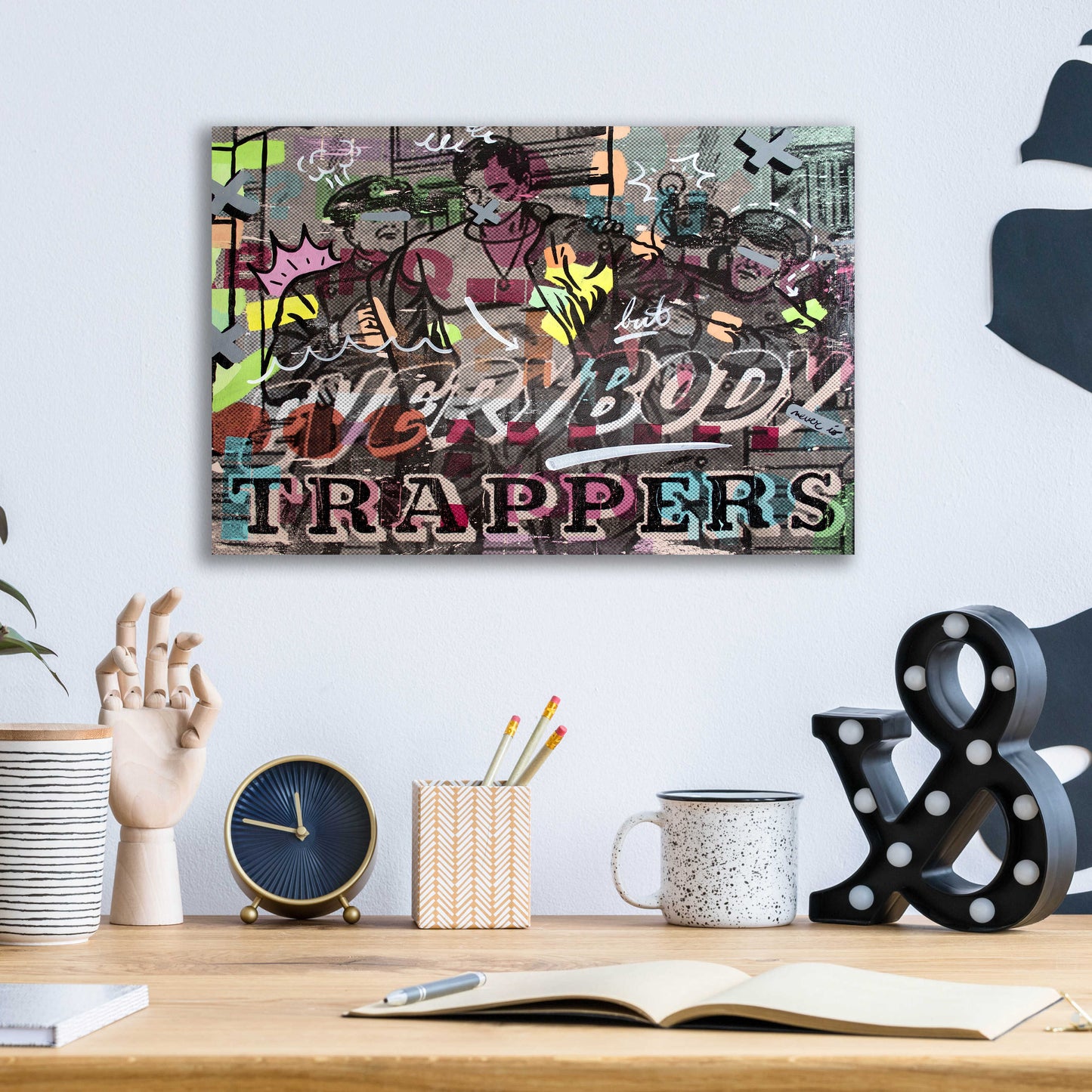 Epic Art 'Everybody Trappers' by Dan Monteavaro, Acrylic Glass Wall Art,16x12