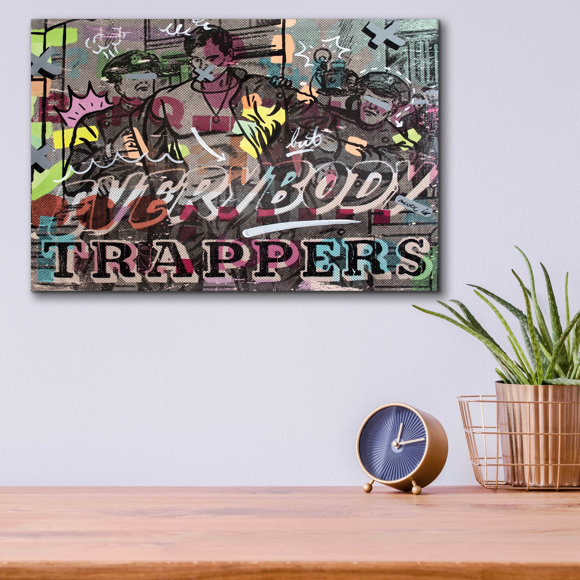 Epic Art 'Everybody Trappers' by Dan Monteavaro, Acrylic Glass Wall Art,16x12