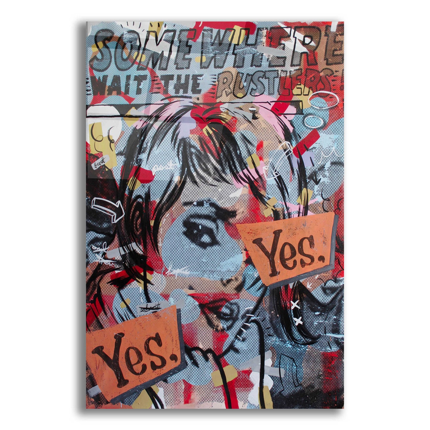 Epic Art 'Yes Yes' by Dan Monteavaro, Acrylic Glass Wall Art,12x16