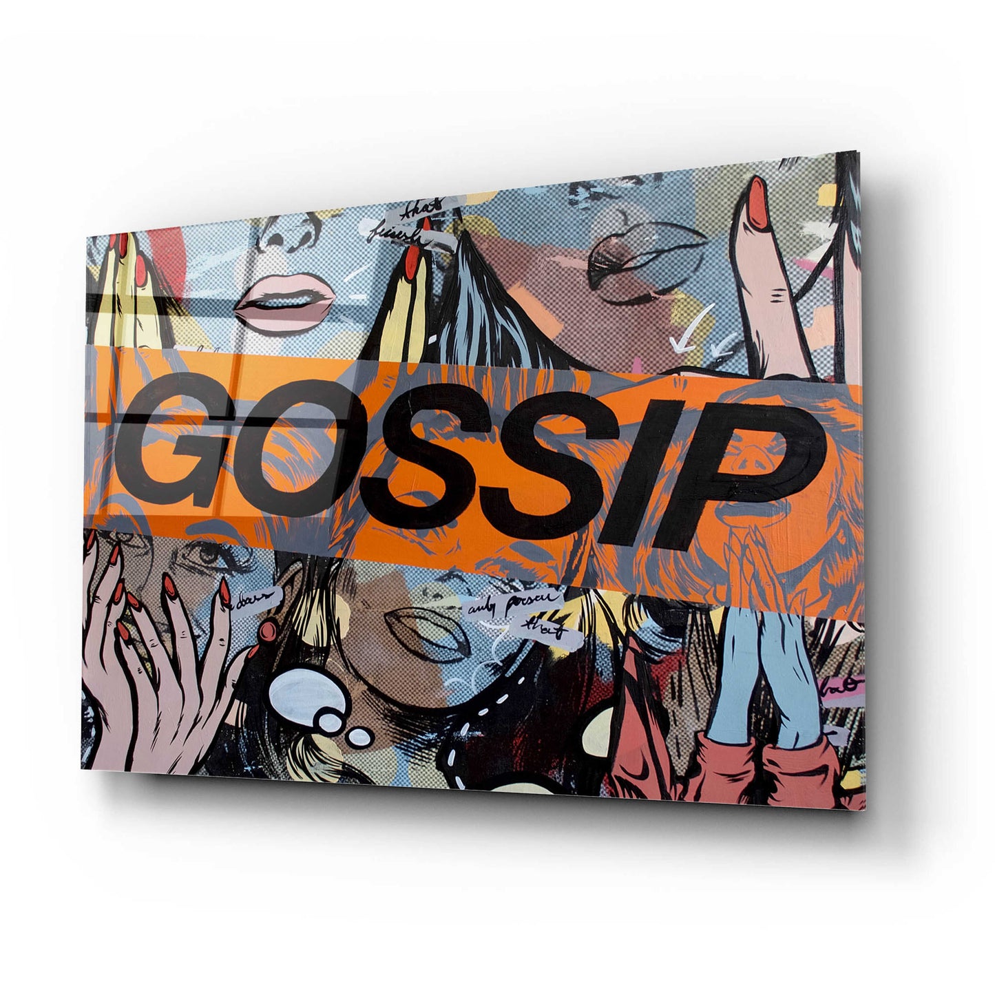 Epic Art 'Gossiping' by Dan Monteavaro, Acrylic Glass Wall Art,24x16