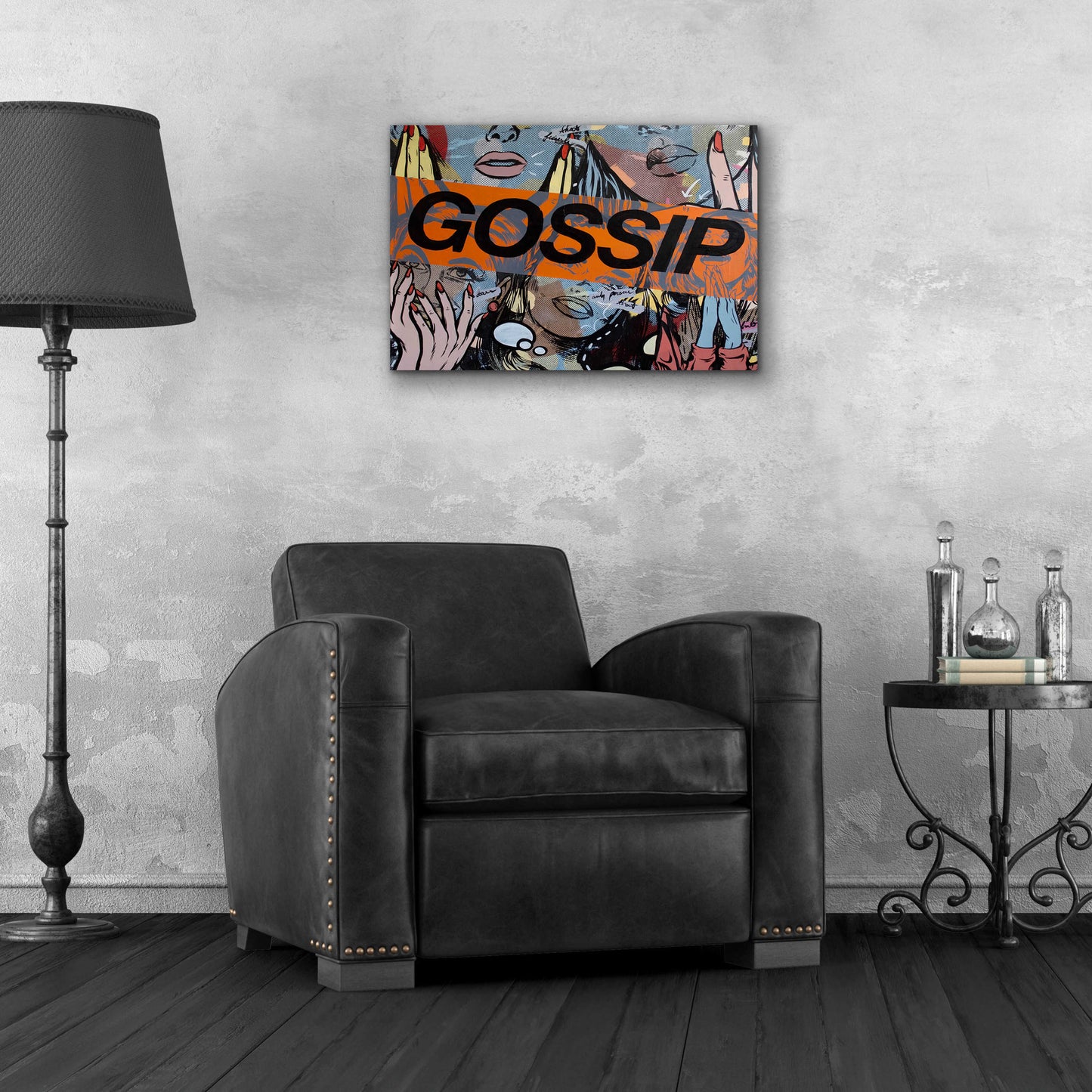 Epic Art 'Gossiping' by Dan Monteavaro, Acrylic Glass Wall Art,24x16