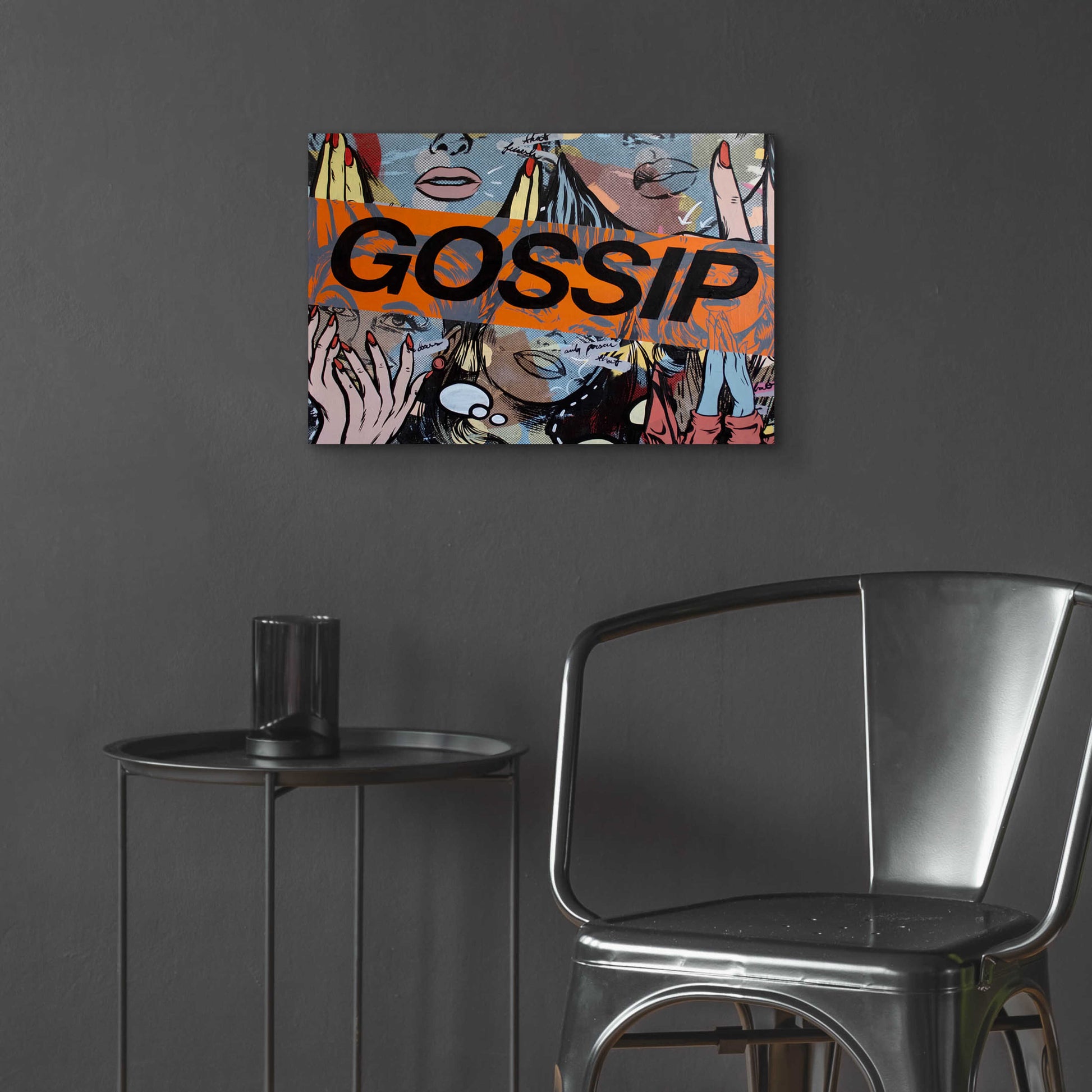 Epic Art 'Gossiping' by Dan Monteavaro, Acrylic Glass Wall Art,24x16