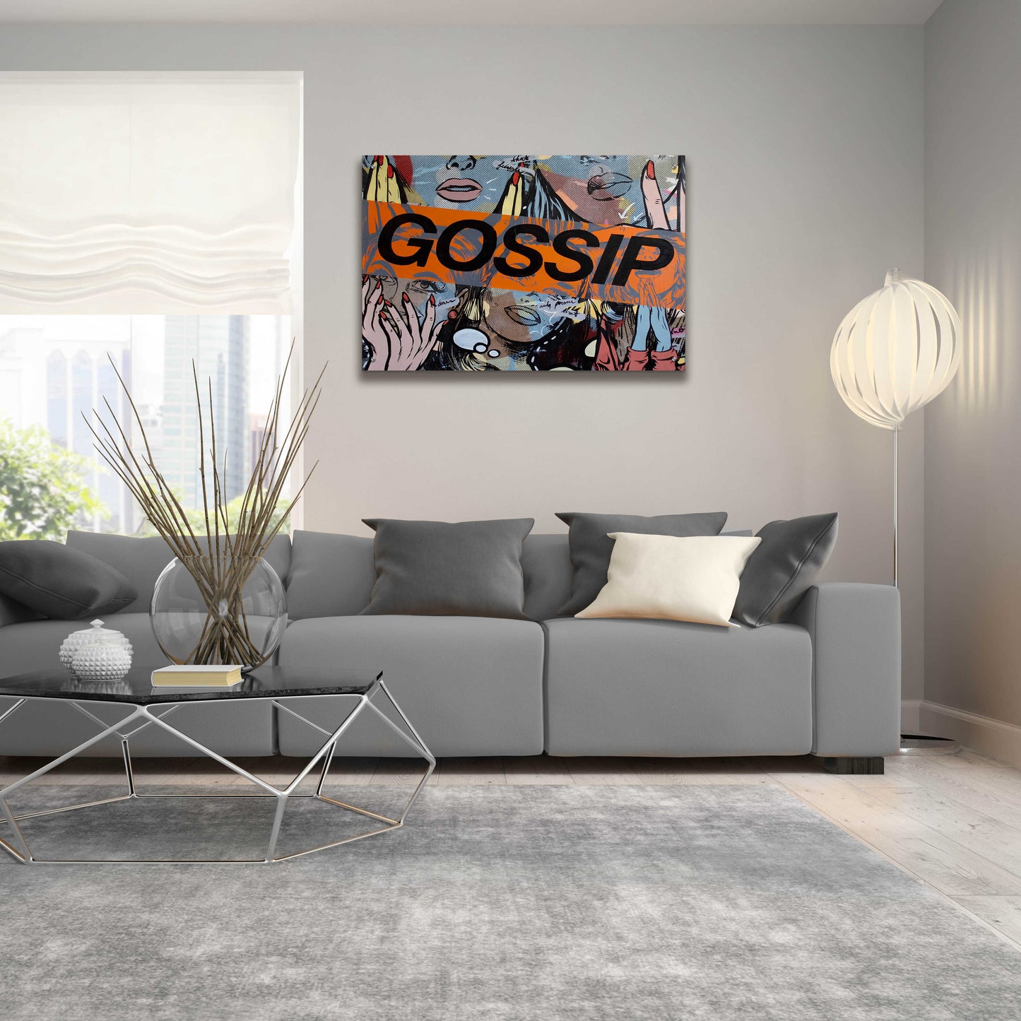 Epic Art 'Gossiping' by Dan Monteavaro, Acrylic Glass Wall Art,36x24