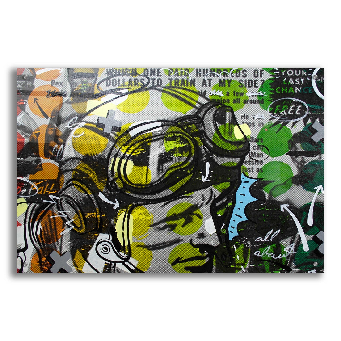 Epic Art 'He Man' by Dan Monteavaro, Acrylic Glass Wall Art,36x24