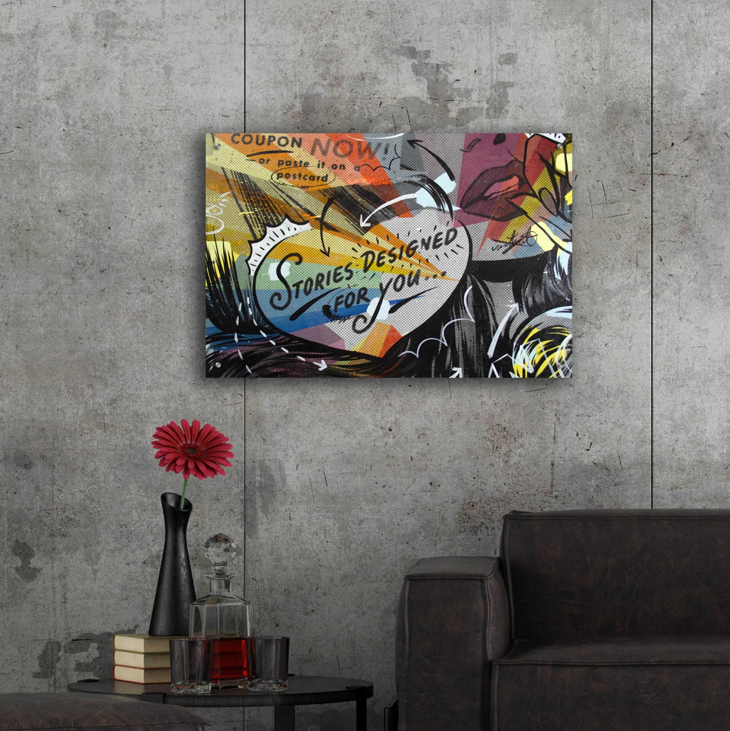 Epic Art 'Coupon Stories' by Dan Monteavaro, Acrylic Glass Wall Art,36x24