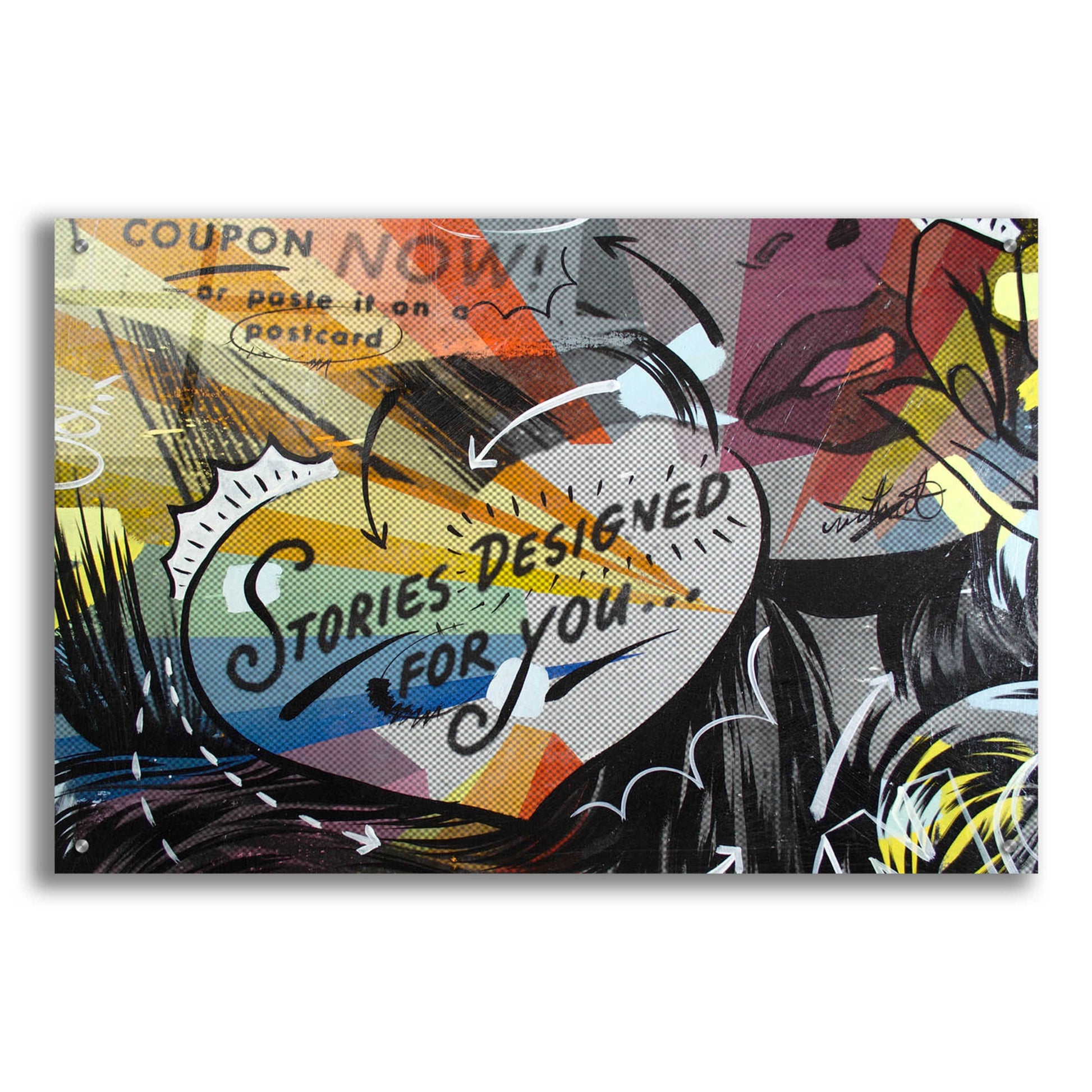 Epic Art 'Coupon Stories' by Dan Monteavaro, Acrylic Glass Wall Art,36x24