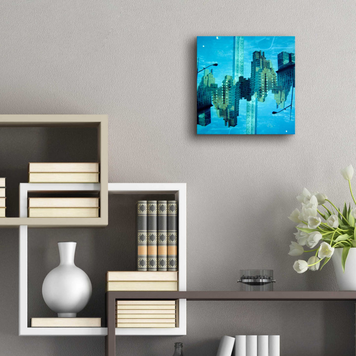 Epic Art ' New York Squared 15' by Robin Vandenabeele, Acrylic Glass Wall Art,12x12