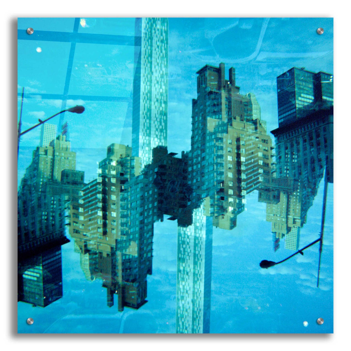 Epic Art ' New York Squared 15' by Robin Vandenabeele, Acrylic Glass Wall Art,24x24