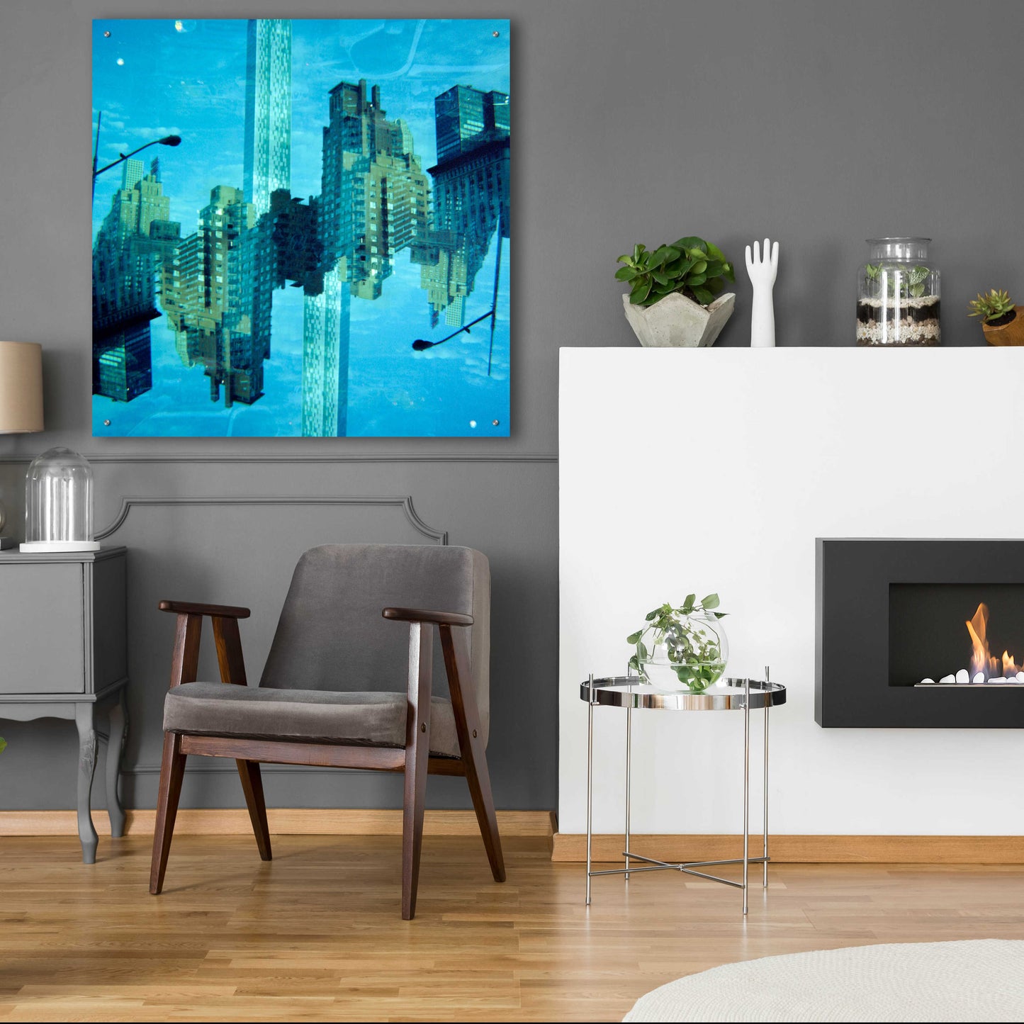 Epic Art ' New York Squared 15' by Robin Vandenabeele, Acrylic Glass Wall Art,36x36