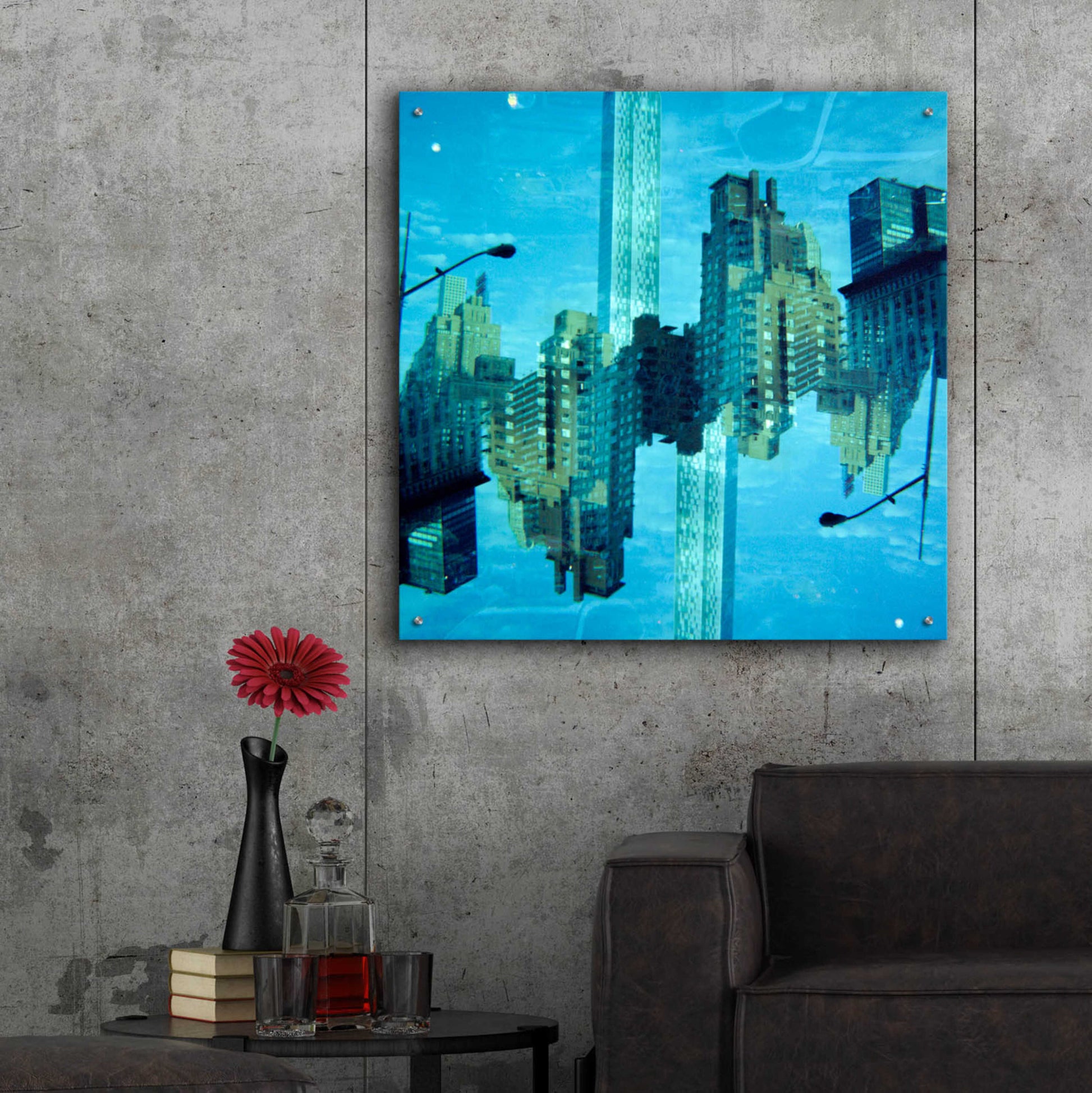 Epic Art ' New York Squared 15' by Robin Vandenabeele, Acrylic Glass Wall Art,36x36