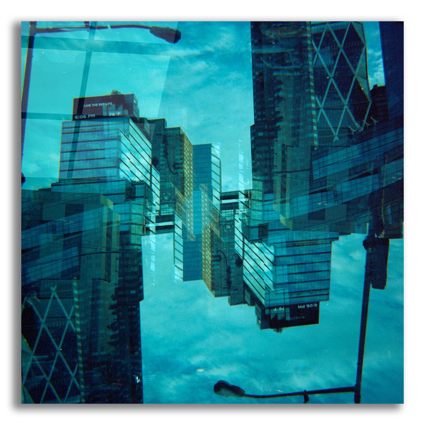 Epic Art ' New York Squared 13' by Robin Vandenabeele, Acrylic Glass Wall Art,12x12