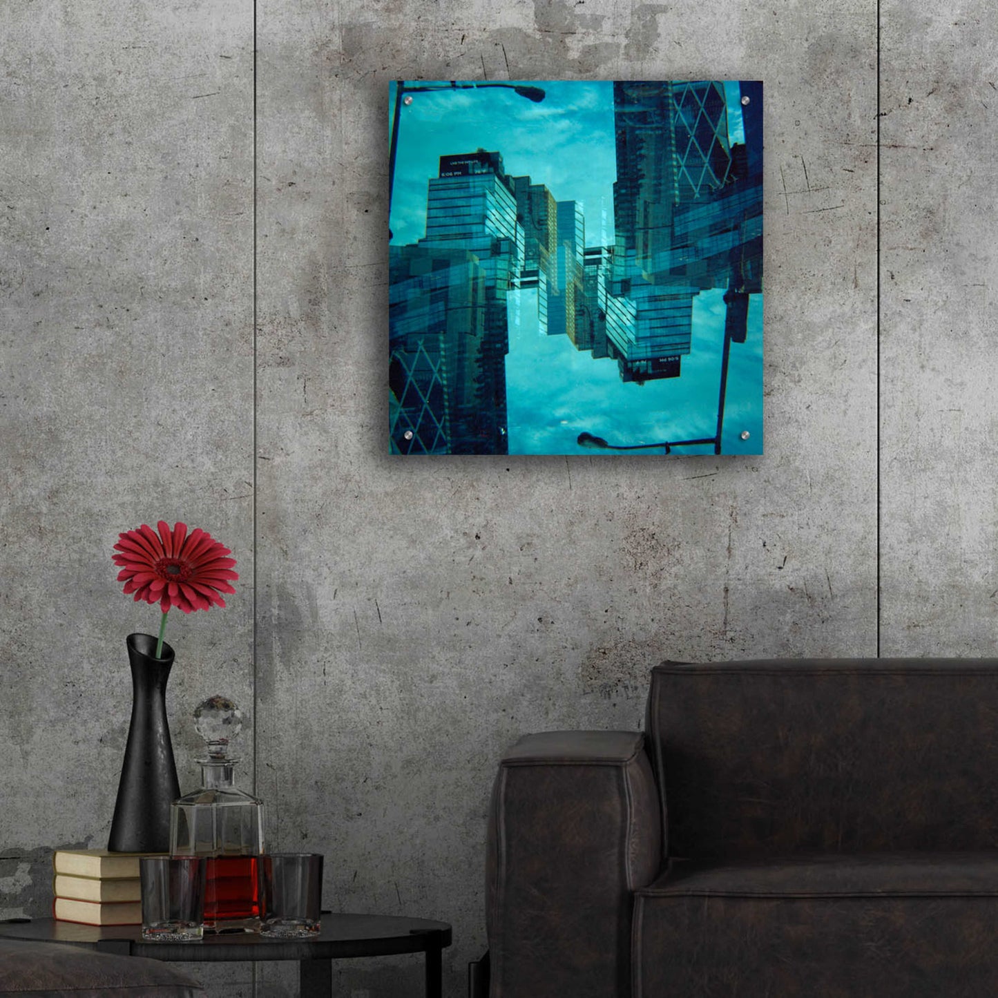 Epic Art ' New York Squared 13' by Robin Vandenabeele, Acrylic Glass Wall Art,24x24