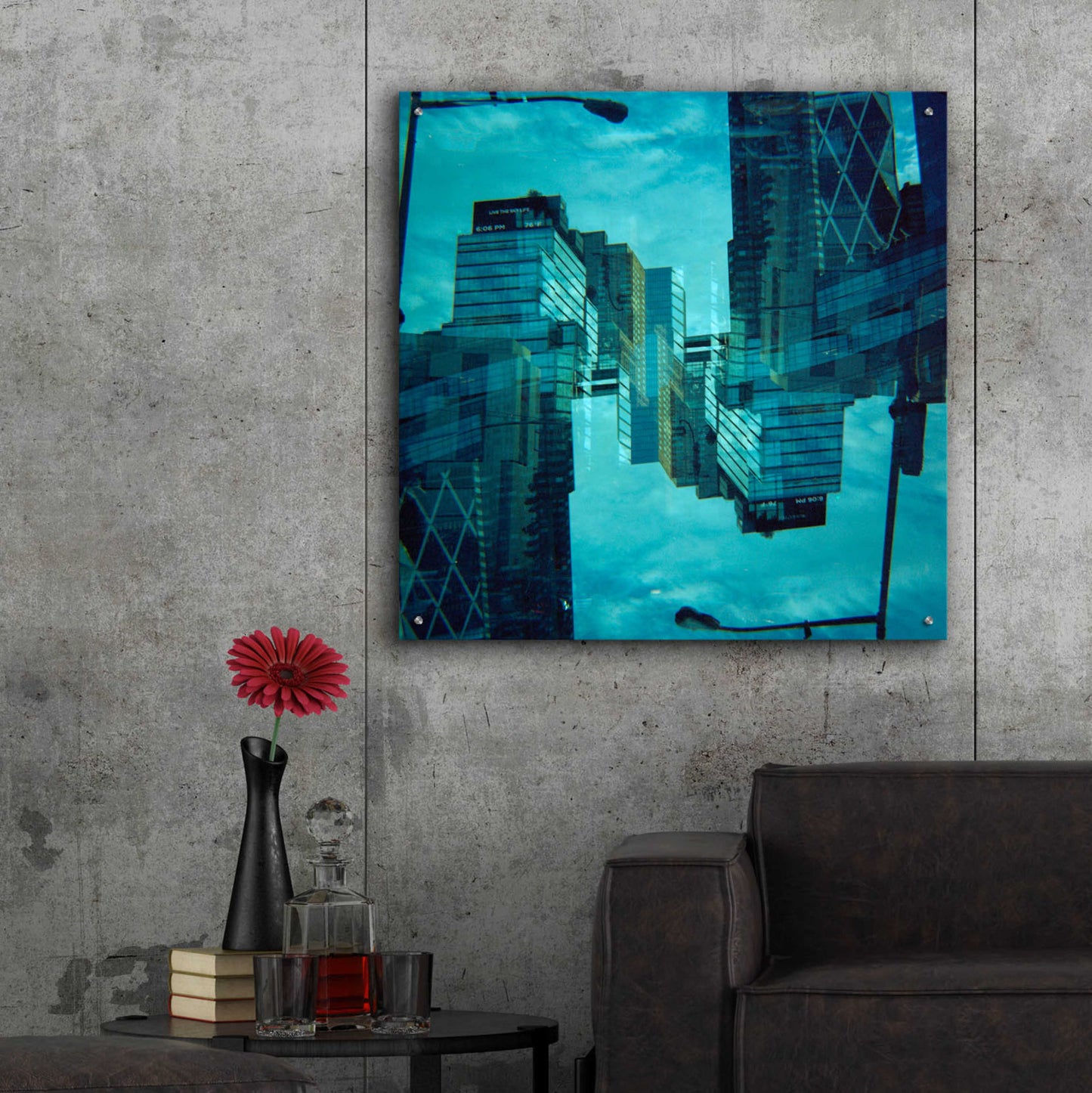 Epic Art ' New York Squared 13' by Robin Vandenabeele, Acrylic Glass Wall Art,36x36