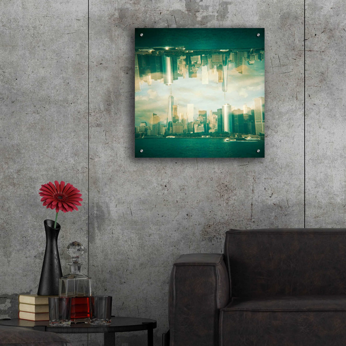 Epic Art ' New York Squared 9' by Robin Vandenabeele, Acrylic Glass Wall Art,24x24