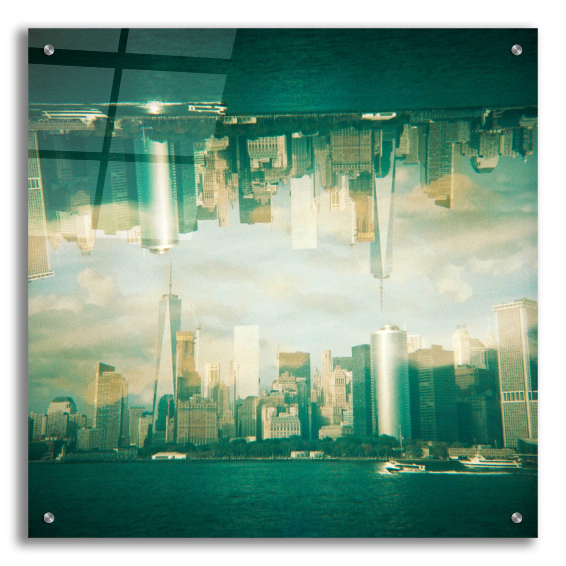 Epic Art ' New York Squared 9' by Robin Vandenabeele, Acrylic Glass Wall Art,24x24